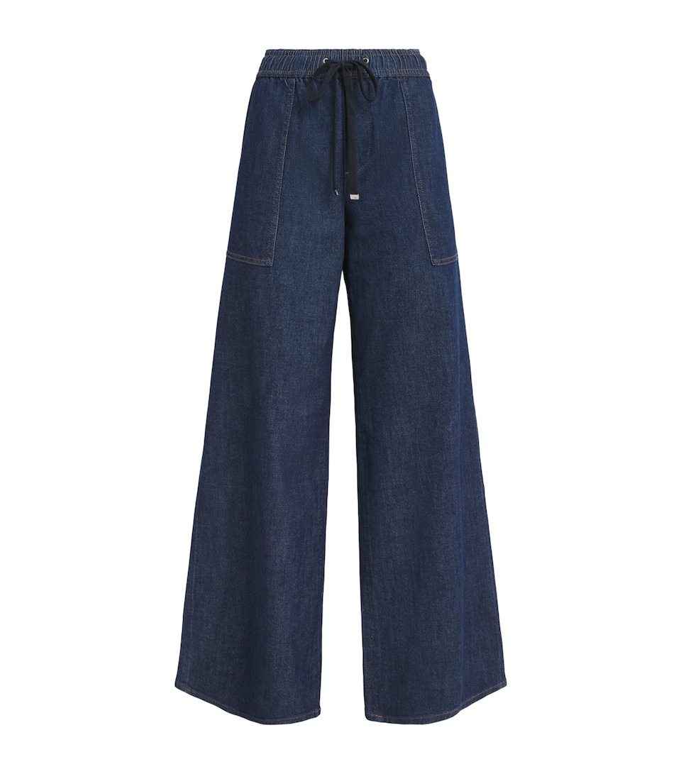 7 For All Mankind Womens Denim-Effect Utility Drawstring Halona