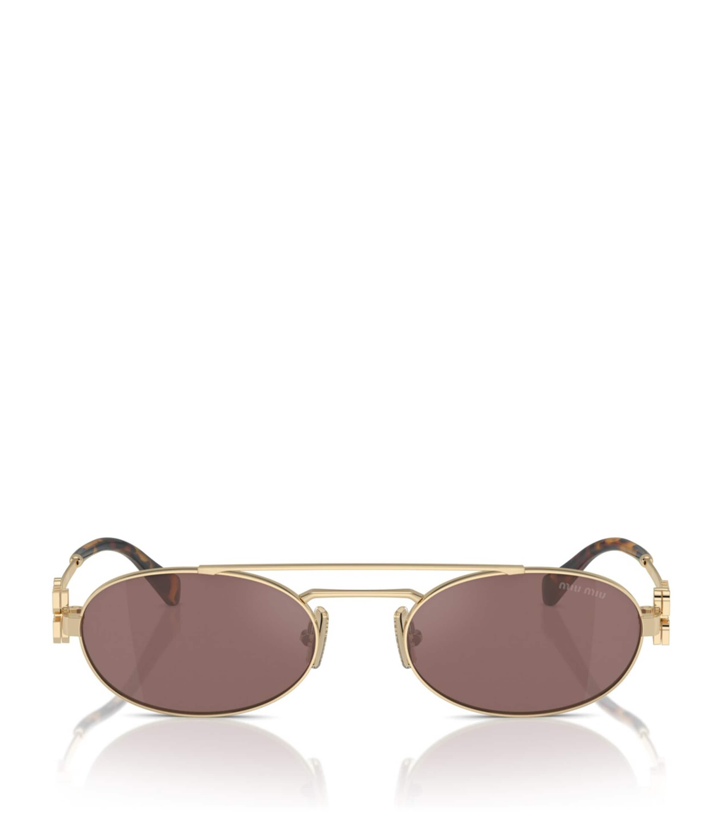Miu Miu Metal Oval Sunglasses