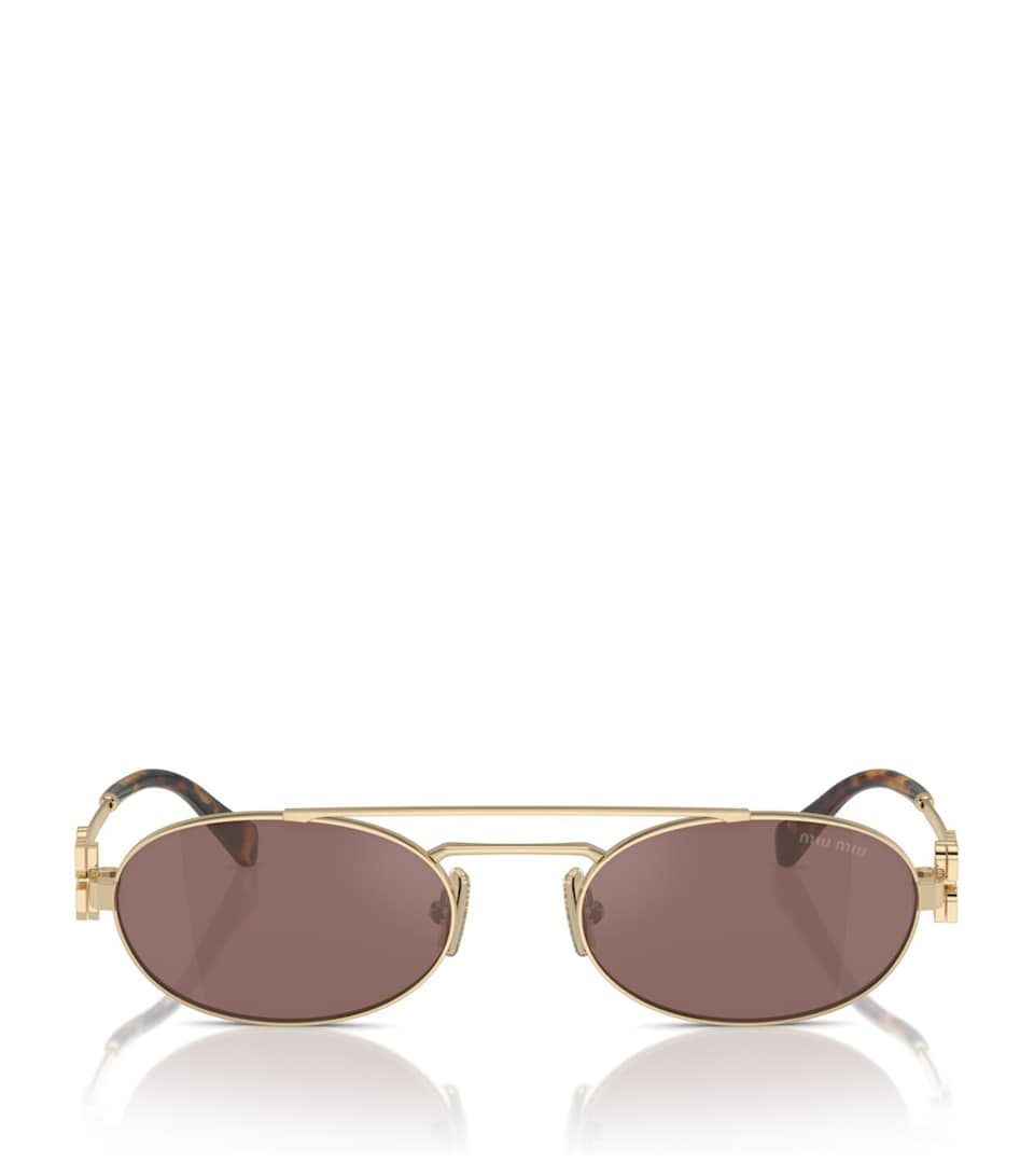 Miu Miu Metal Oval Sunglasses