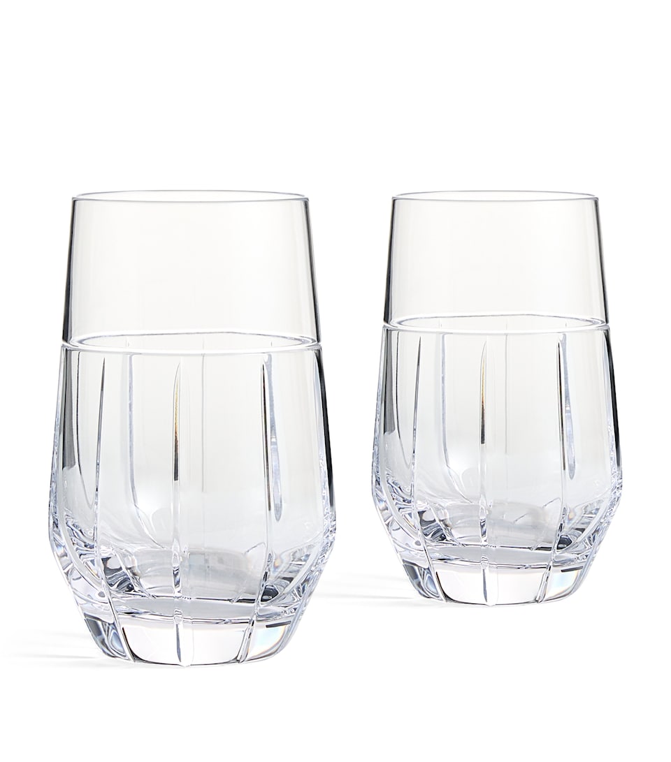 Wedgwood x Vera Wang Luxe Graphite Highball Glasses (Set of 2) Clear
