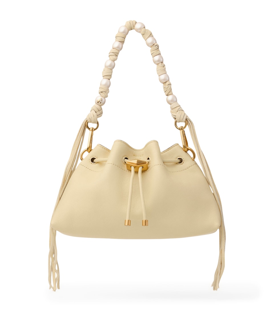 Small Leather Cinch Shoulder Bag