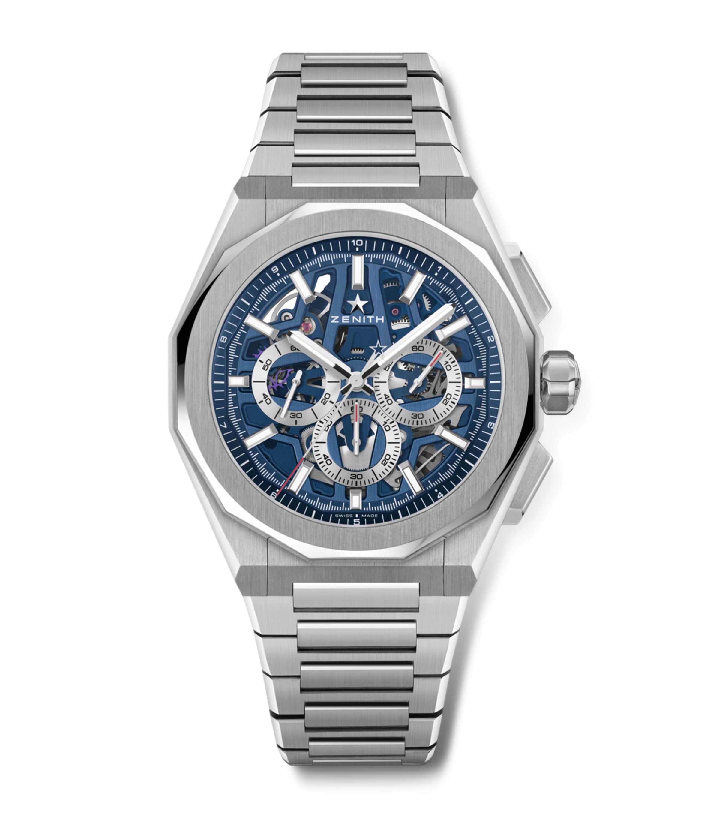 Stainless Steel Defy Skyline Skeleton Watch 41mm