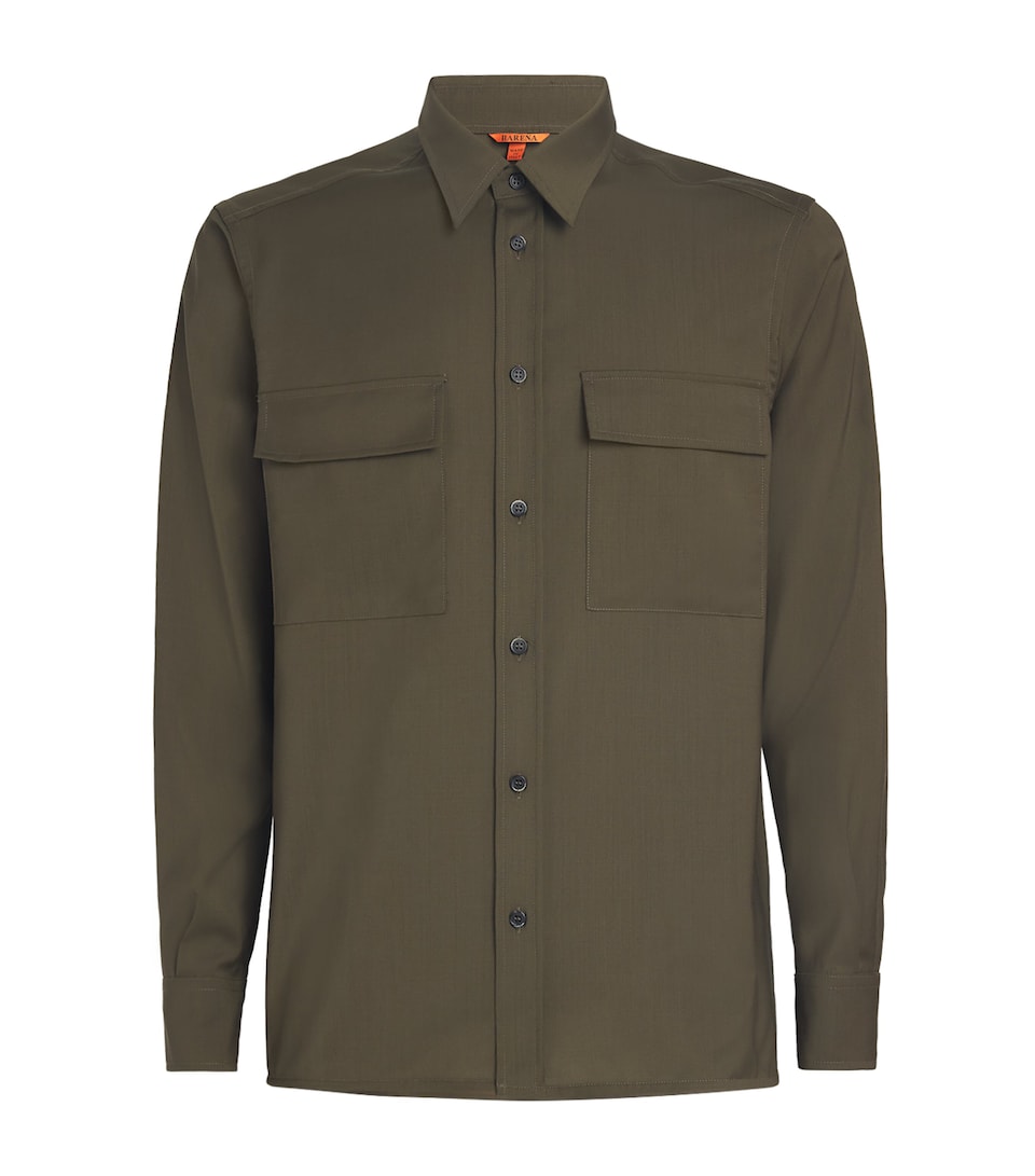 Tropical Virgin Wool Two-Pocket Shirt
