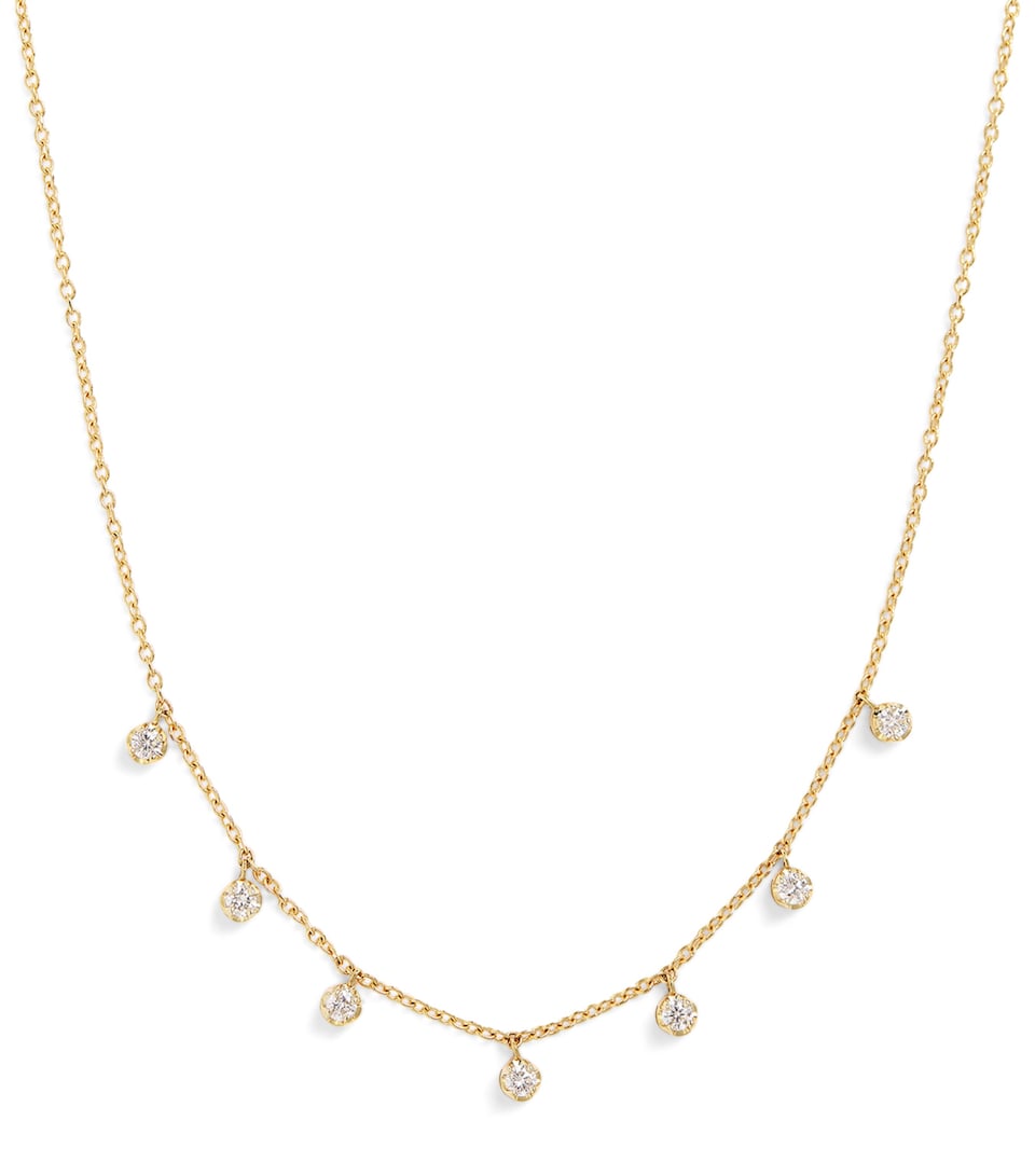 Yellow Gold and Diamond Illusion Necklace