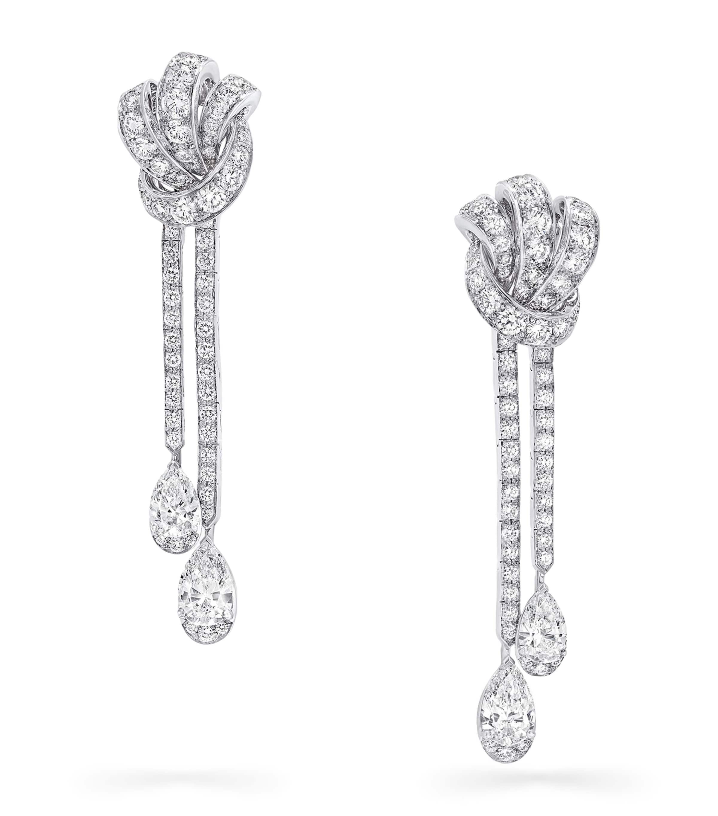 Graff White Gold and Diamond Tilda’s Bow Earrings White Gold