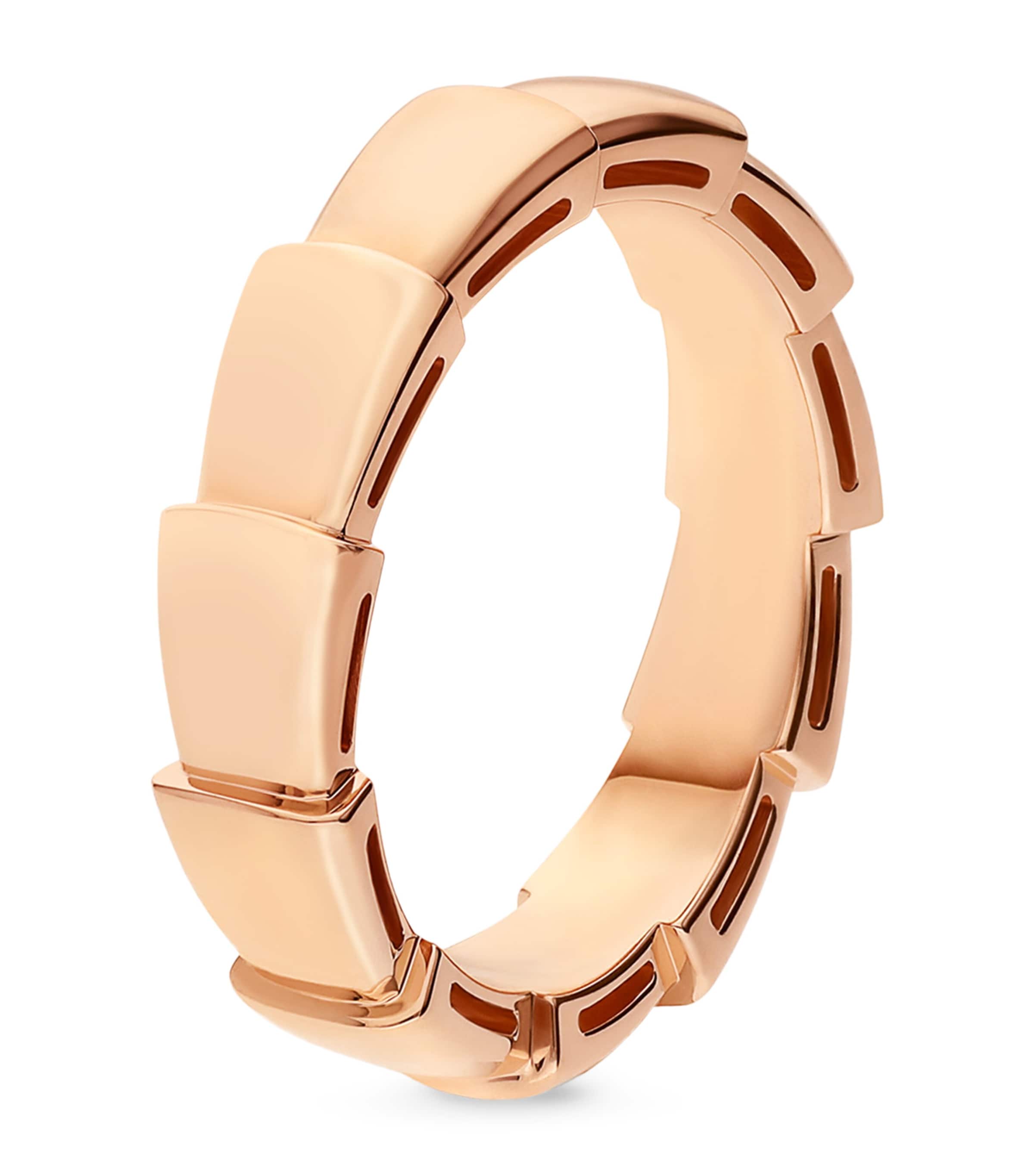 Bvlgari Rose Gold Serpenti Viper Wedding Band Pink Gold