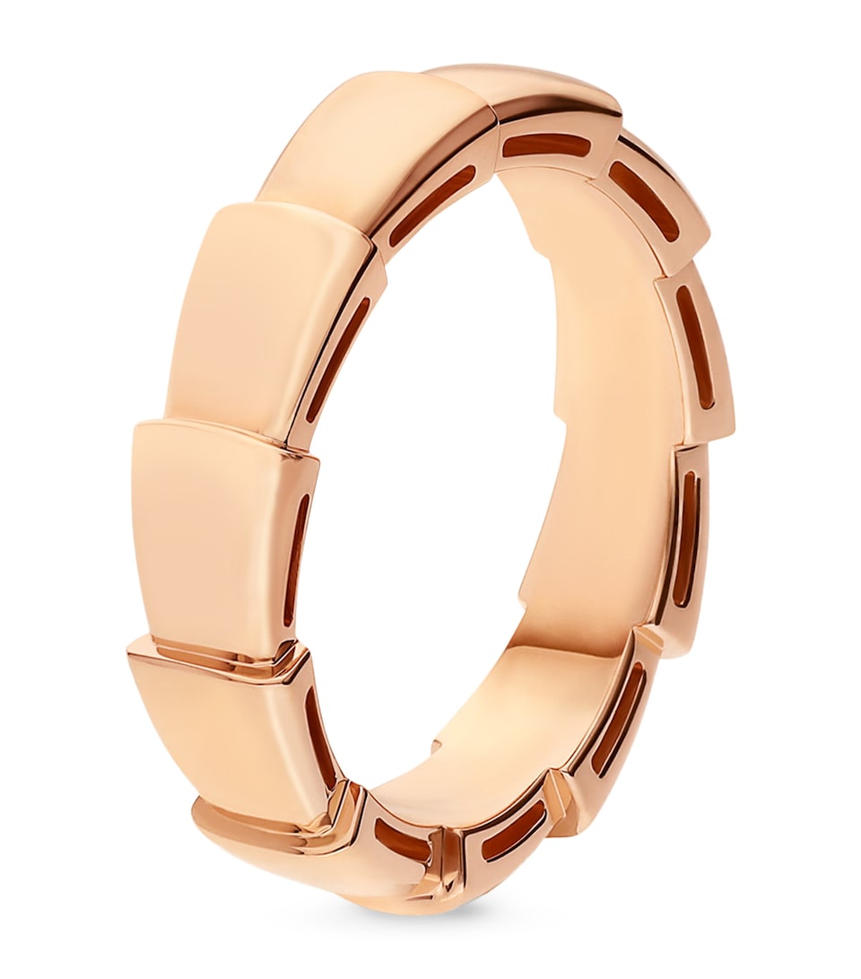 Bvlgari Rose Gold Serpenti Viper Wedding Band Pink Gold
