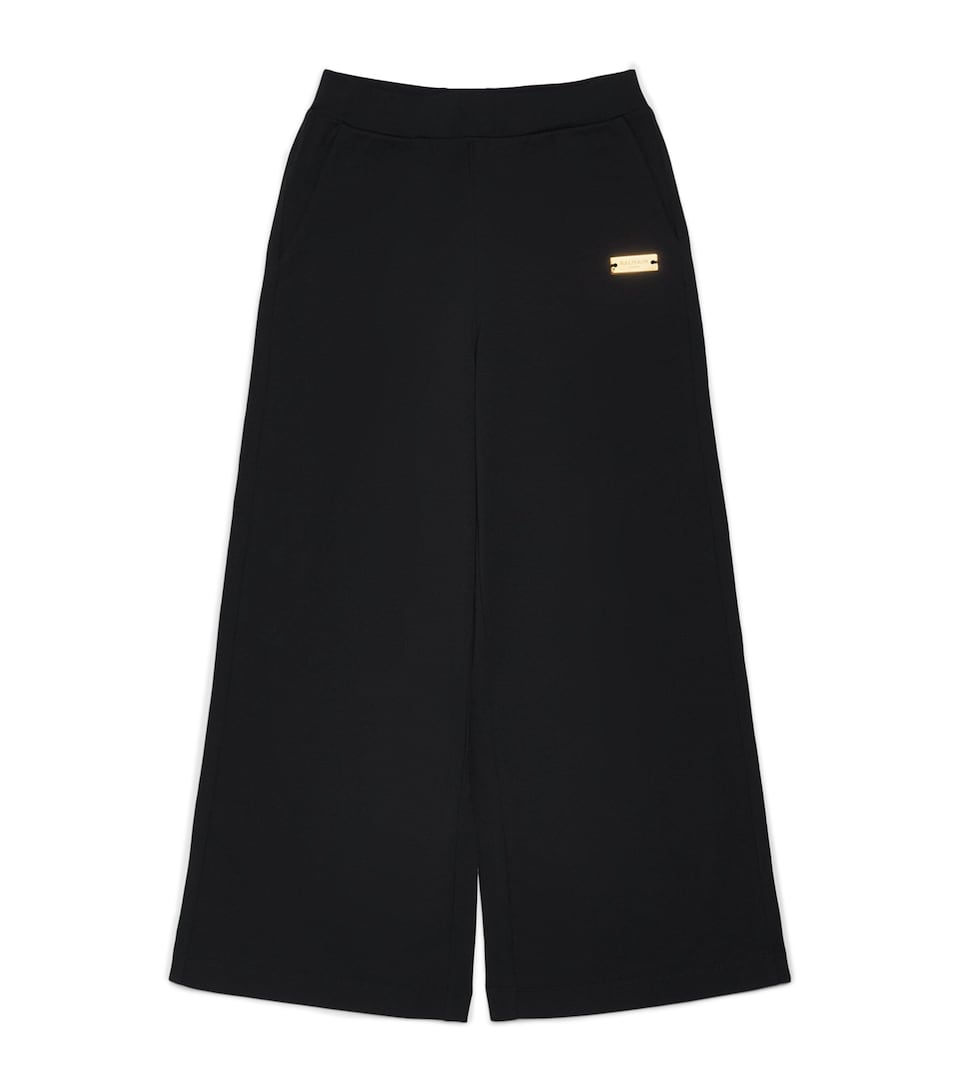 Balmain Kids Stretch-Cotton Logo Sweatpants (6-14 Years) Black/gold