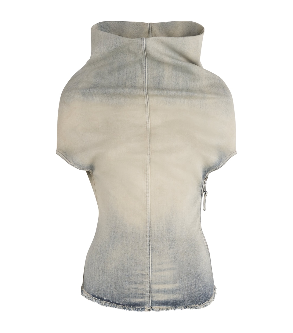 Denim Shroud Top