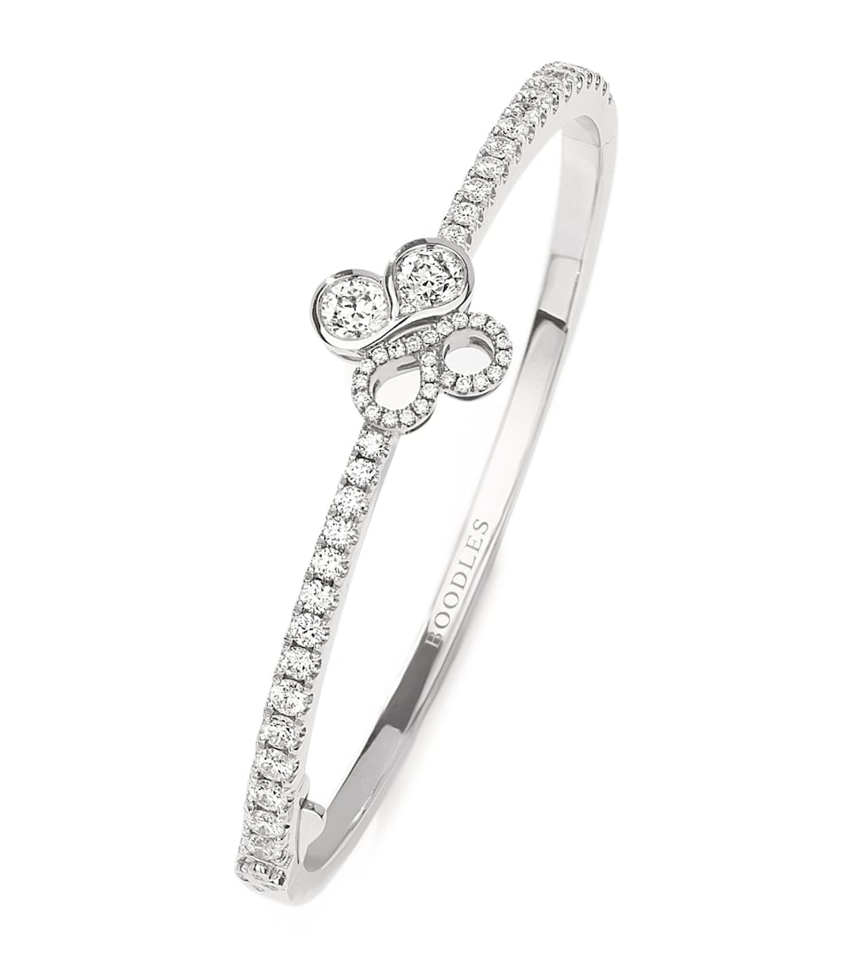 White Gold and Diamond Be Boodles Bangle