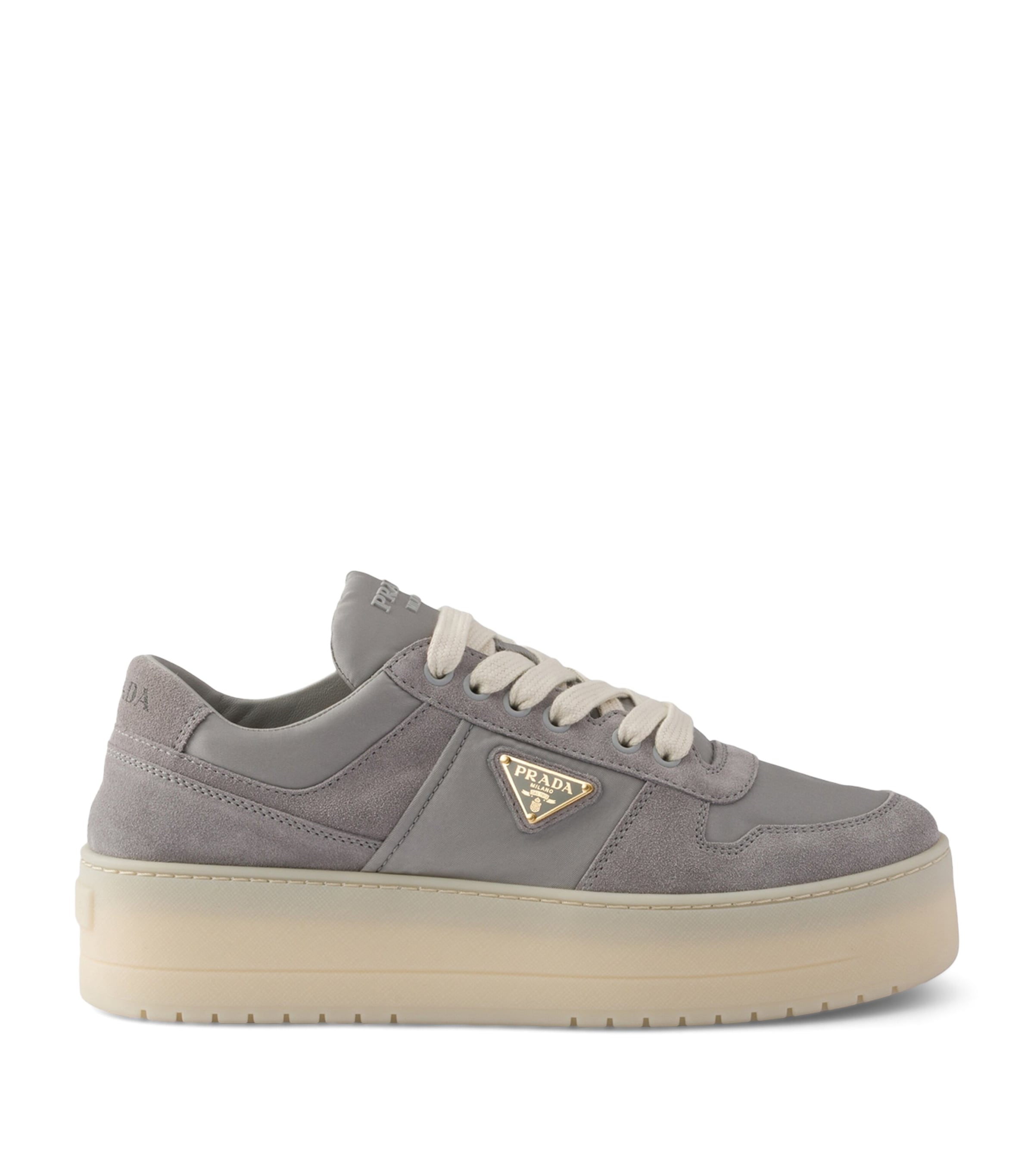 Suede and Re-Nylon Downtown Sneakers