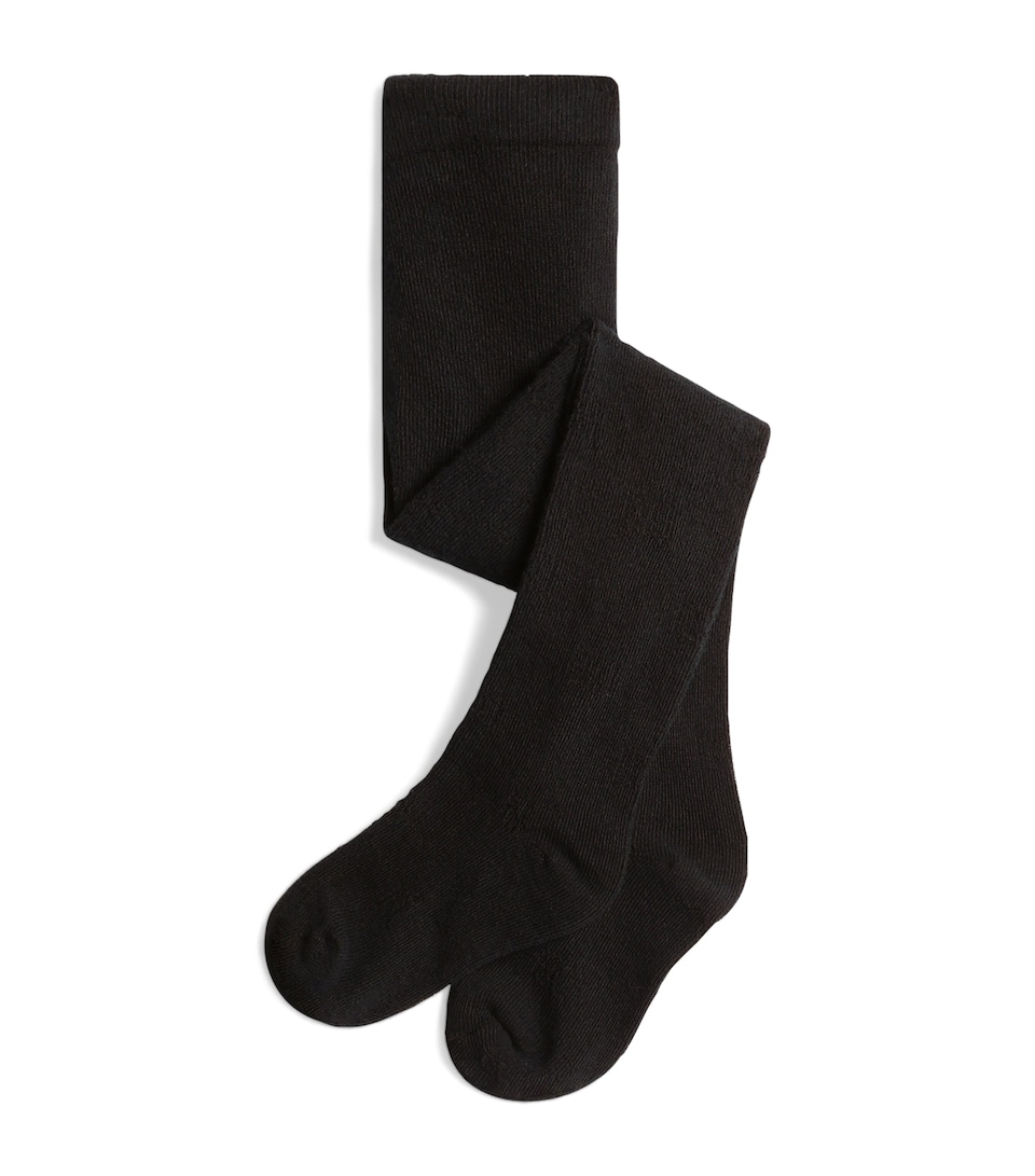 Dolce&Gabbana Kids Stretch-Cotton Tights Very Dark Blue