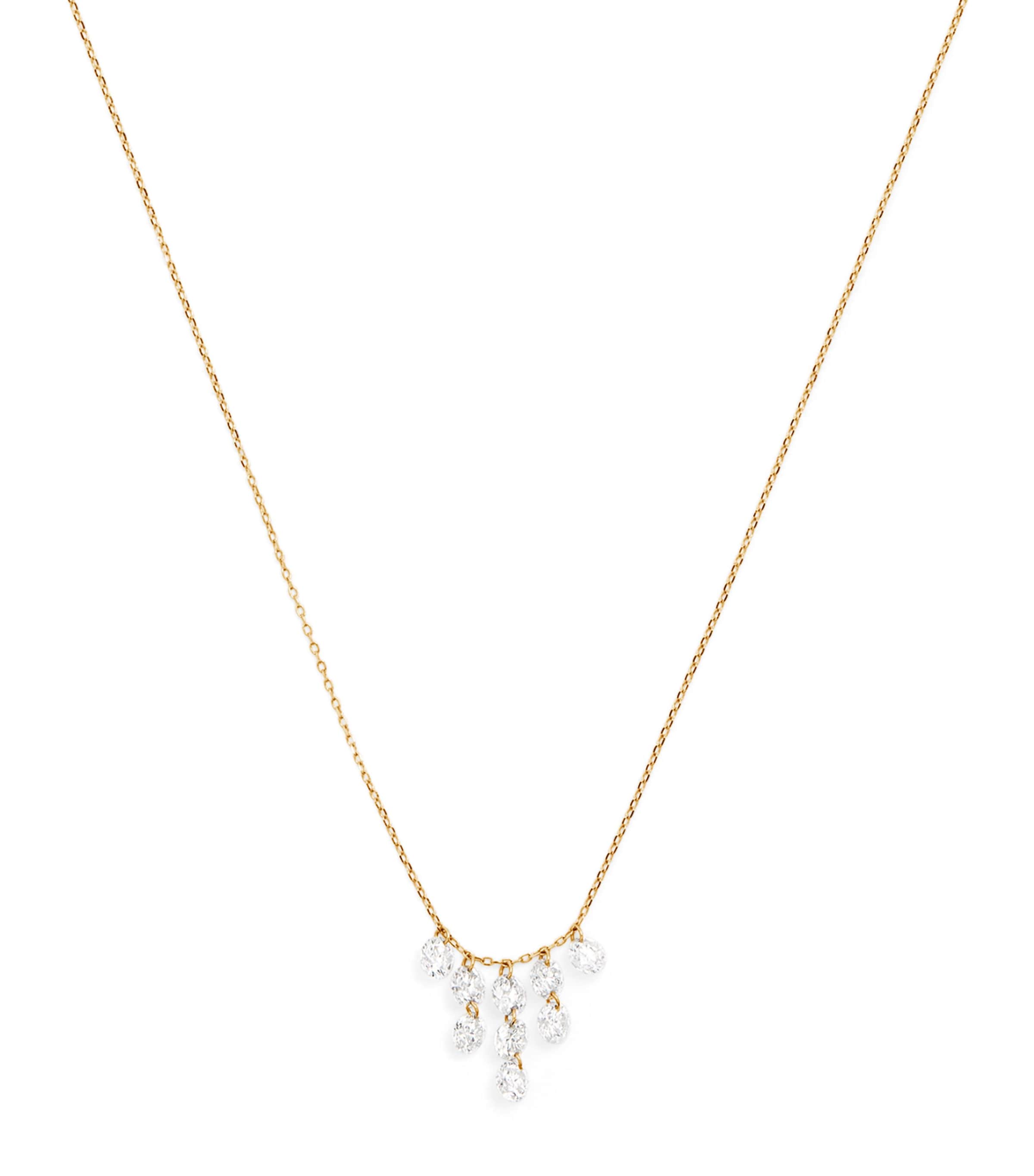 Yellow Gold and Diamond Céleste Triangle Necklace