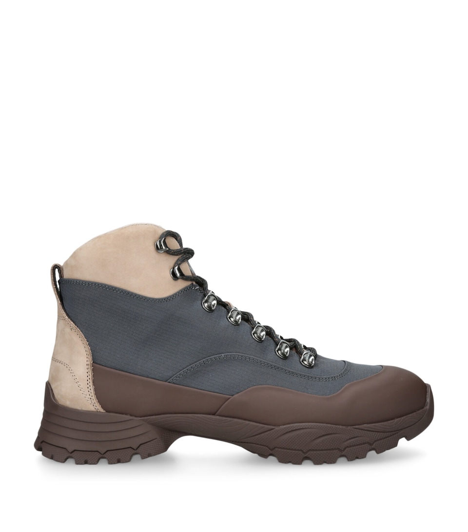Ripstop Nylon Suede-Trim Boots