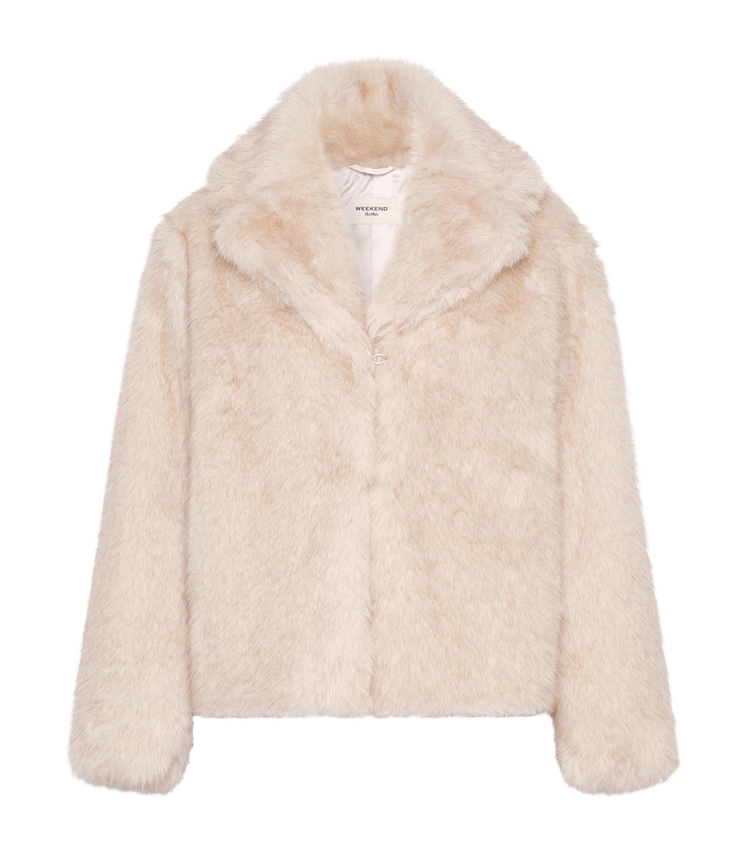 Weekend Max Mara Womens Faux Fur Short Coat Powder