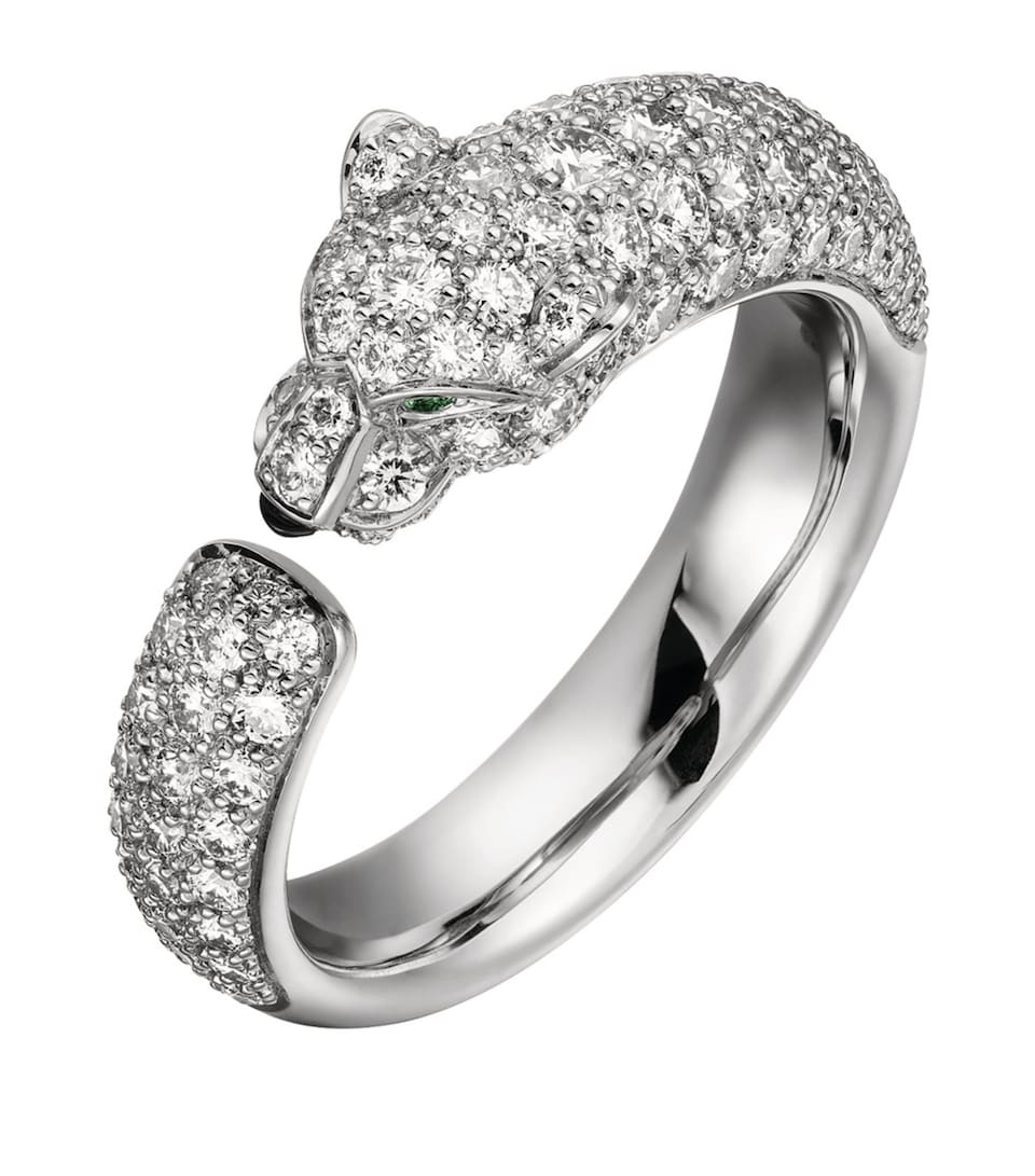 White Gold, Diamond and Onyx Panthère de Cartier Ring