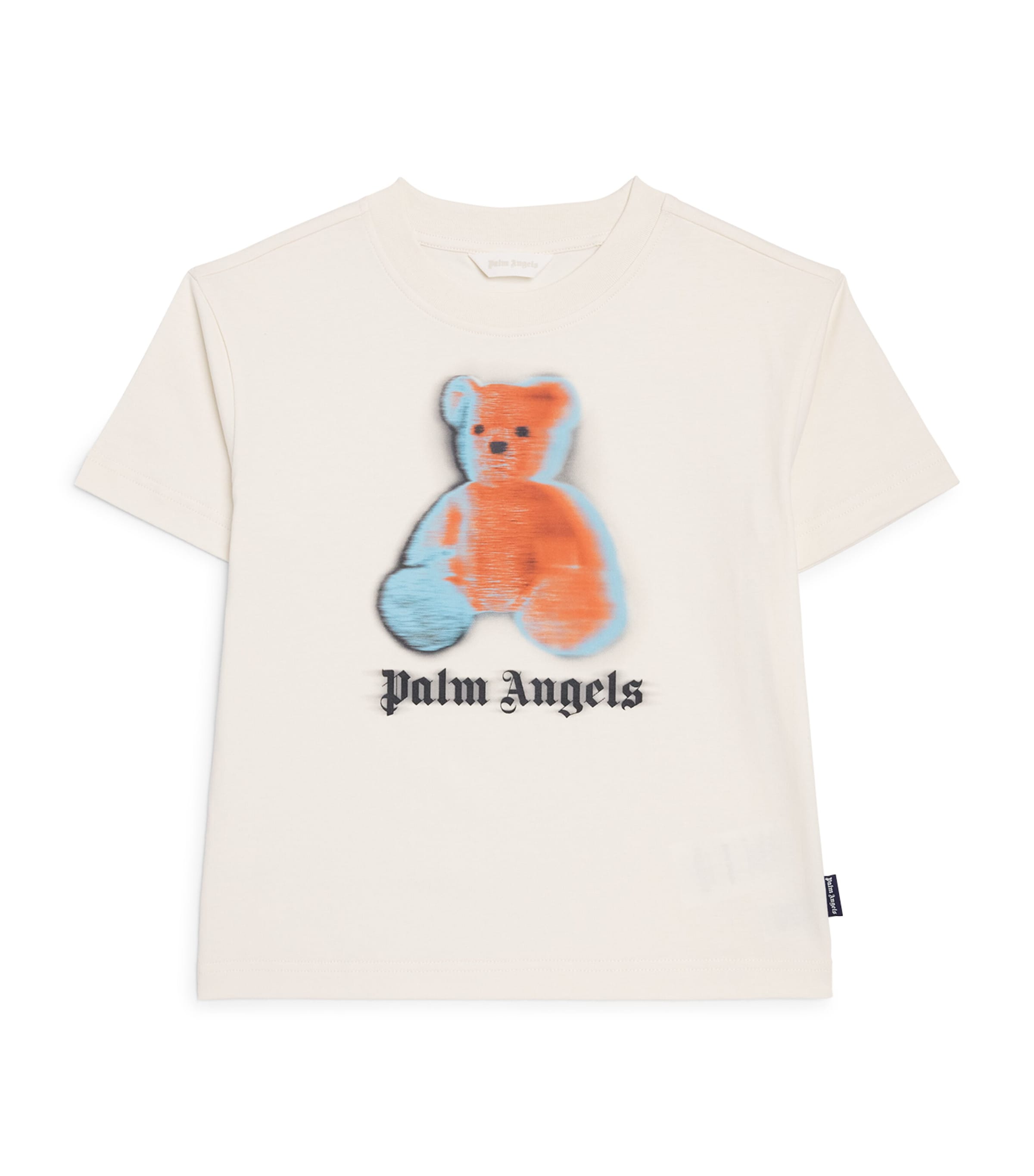 Palm Angels Kids Cotton Blurred Bear T-Shirt (4-12+ Years) White