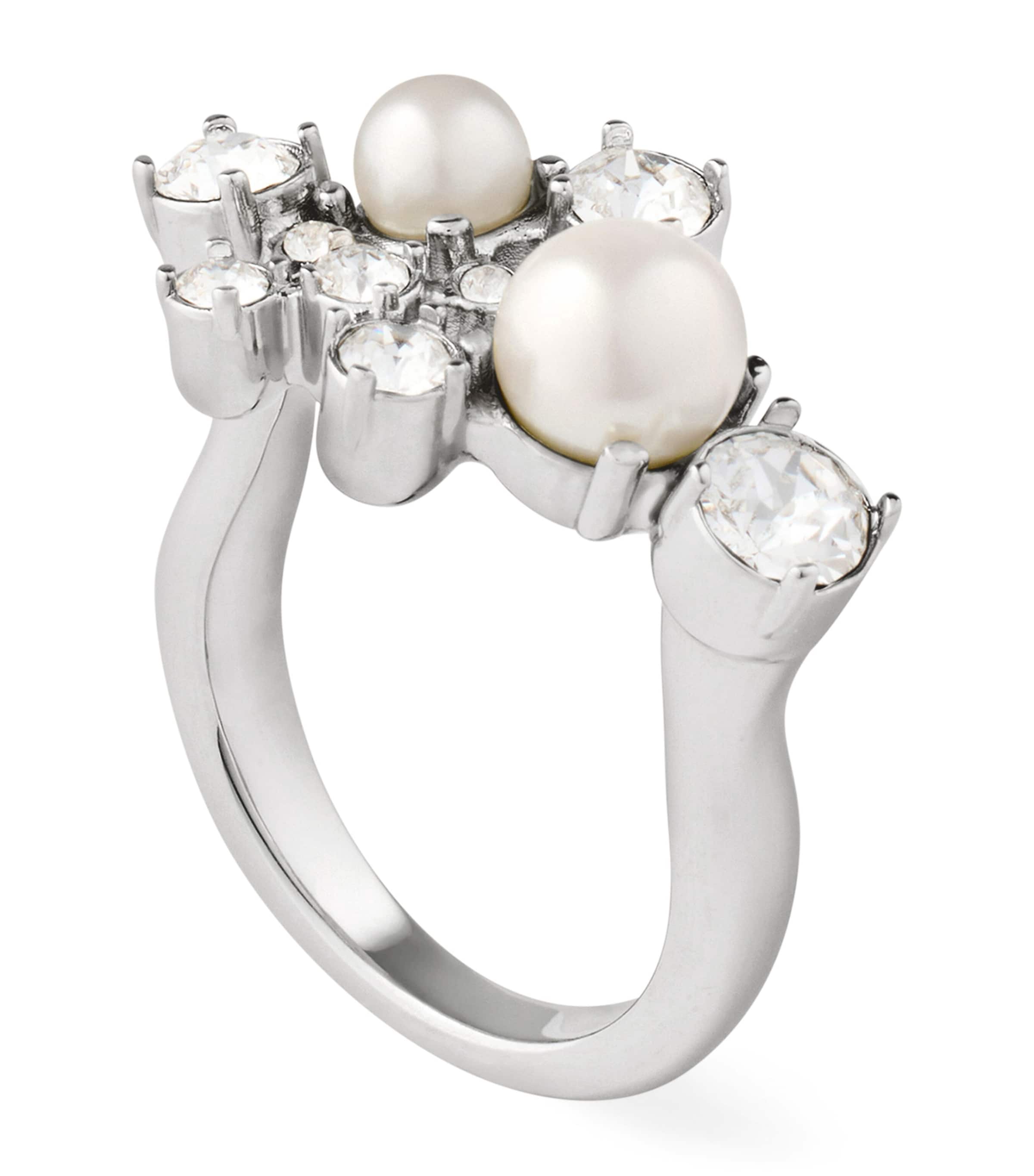 Crystal Pearl Ring