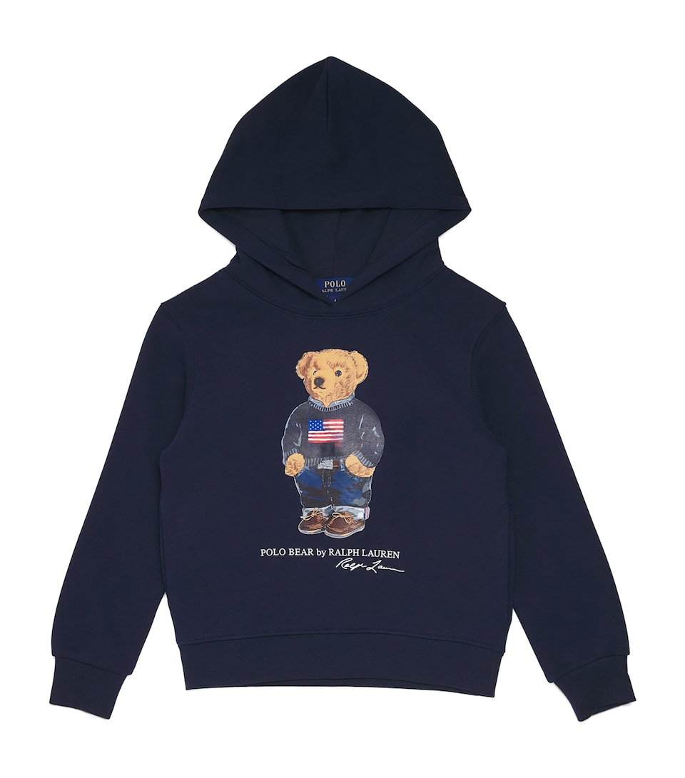 Ralph Lauren Kids Cotton Polo Bear Hoodie (2-7 Years) Navy