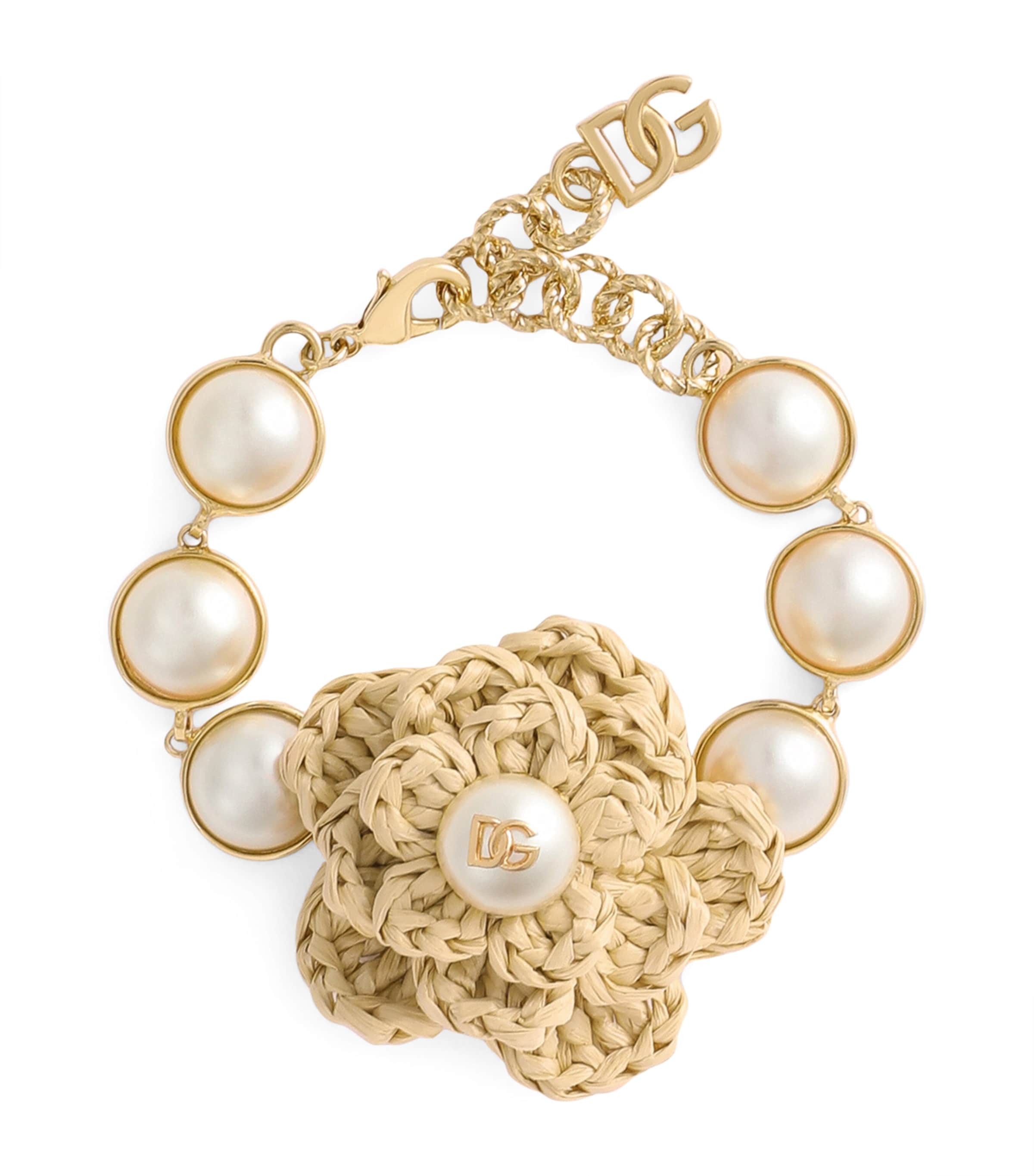 Faux Pearl Flower Bracelet