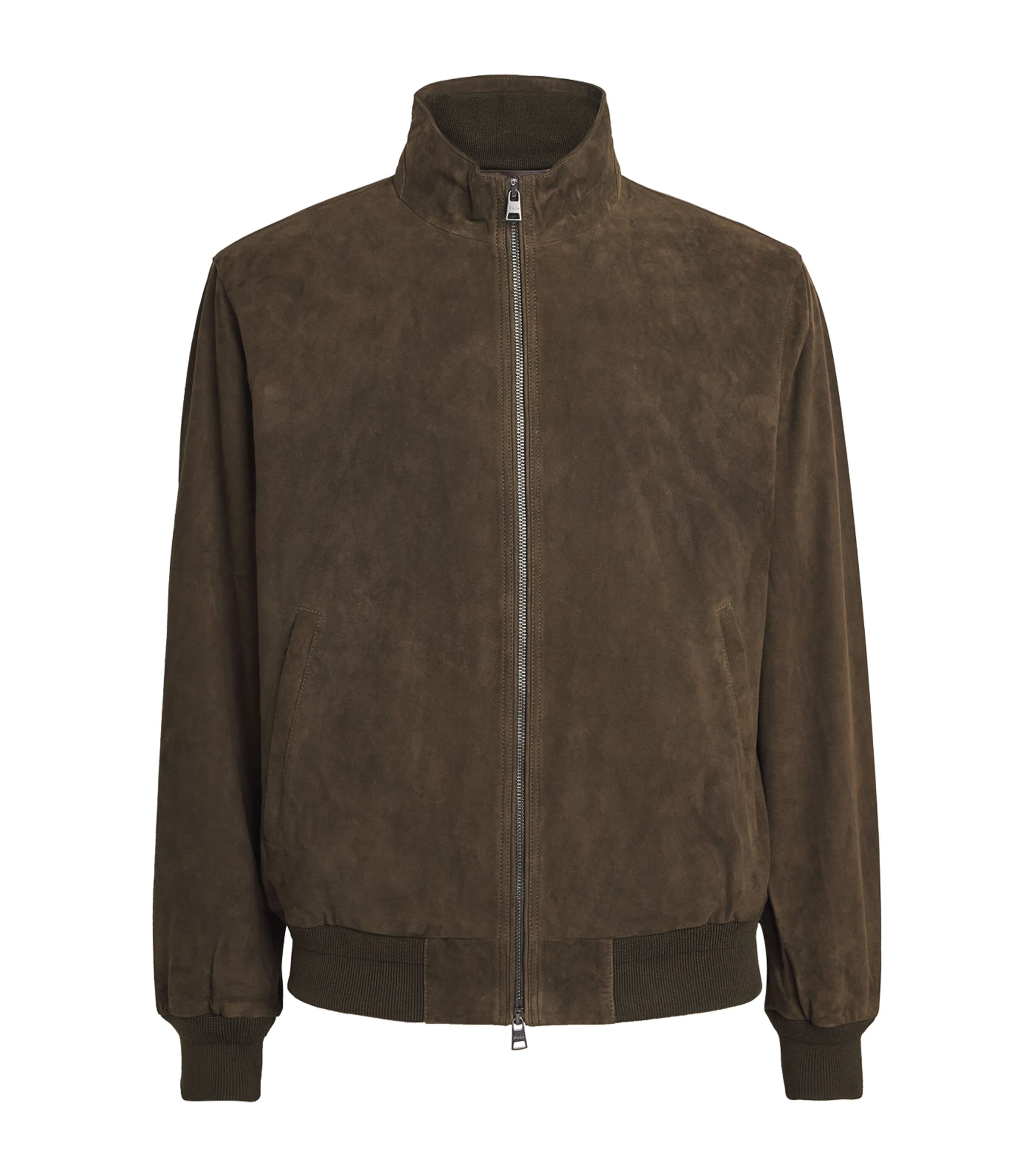 Polo Ralph Lauren Mens Goat Suede Charleton Bomber Jacket Myrtle Green
