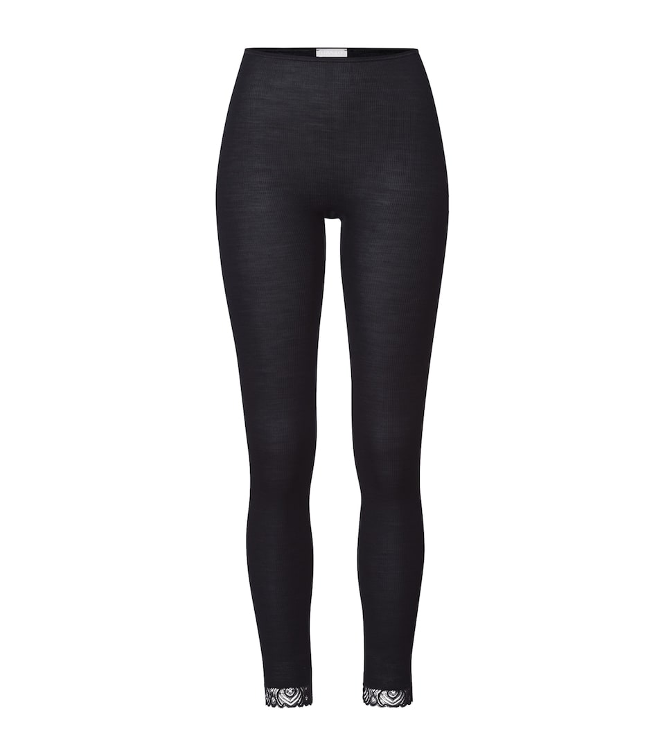 Wool-Silk Woolen Lace Leggings