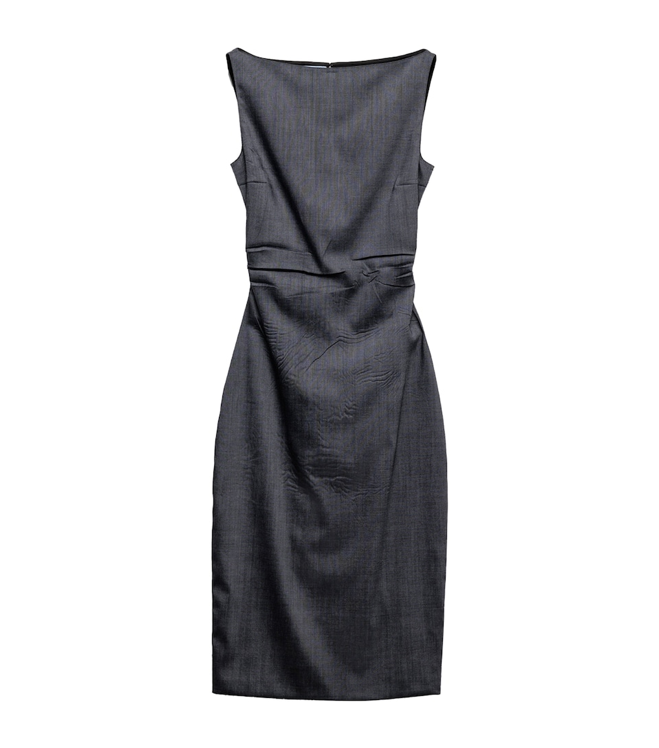Prada Womens Mohair-Blend Midi Dress