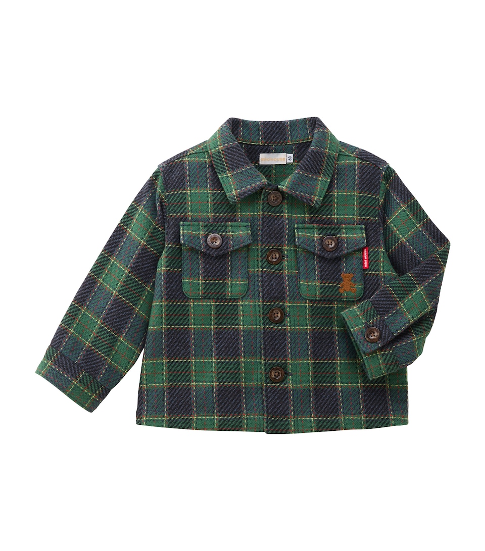 Miki House Cotton Check Overshirt (1-7 Years)