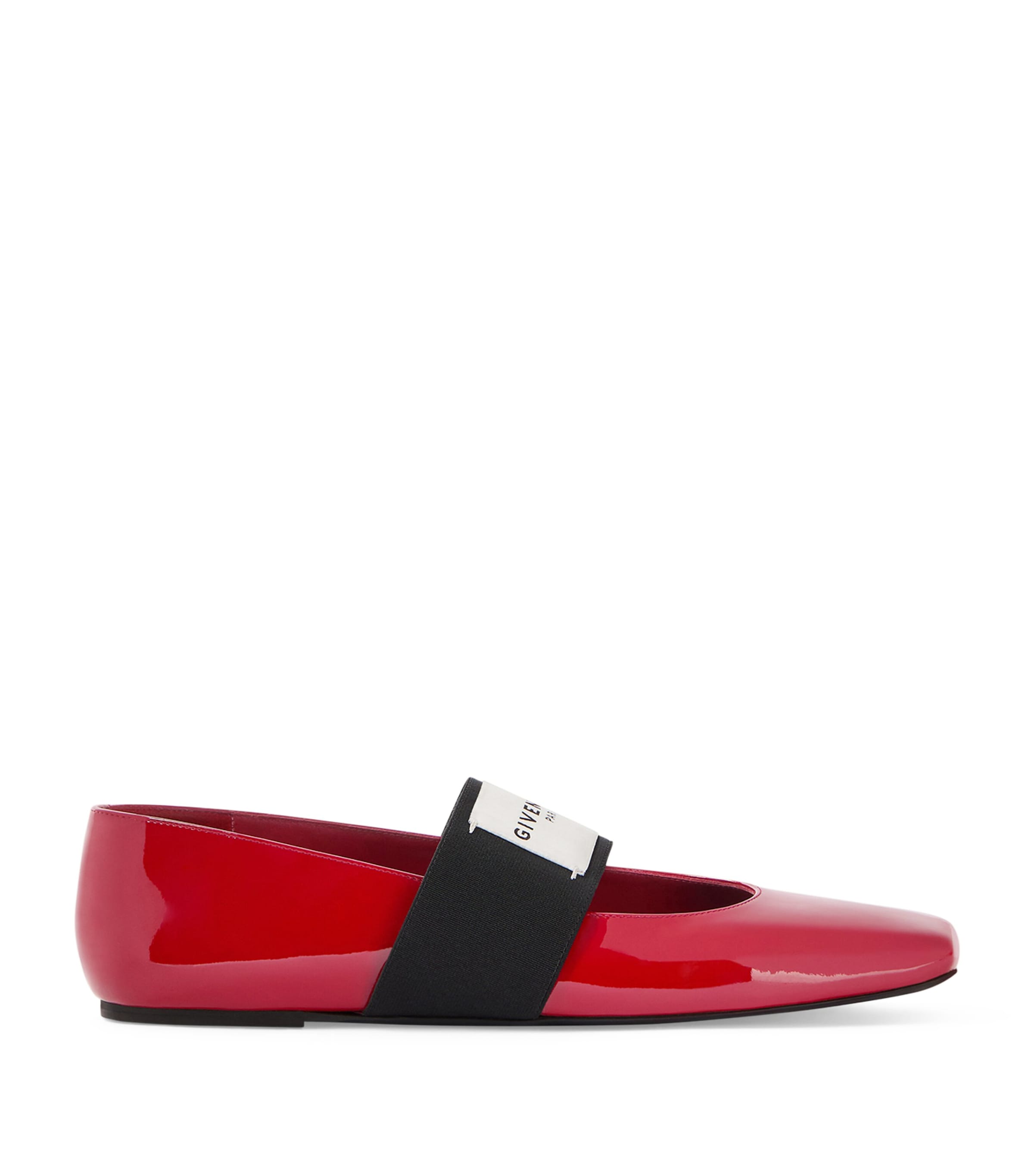 Leather Squared Toe Ballet Flats