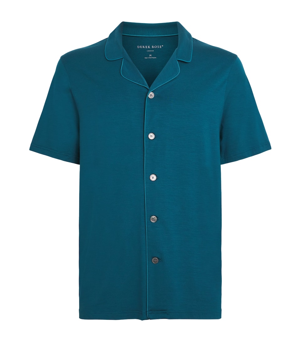 Derek Rose Mens Micromodal Basel Pyjama Set Tea