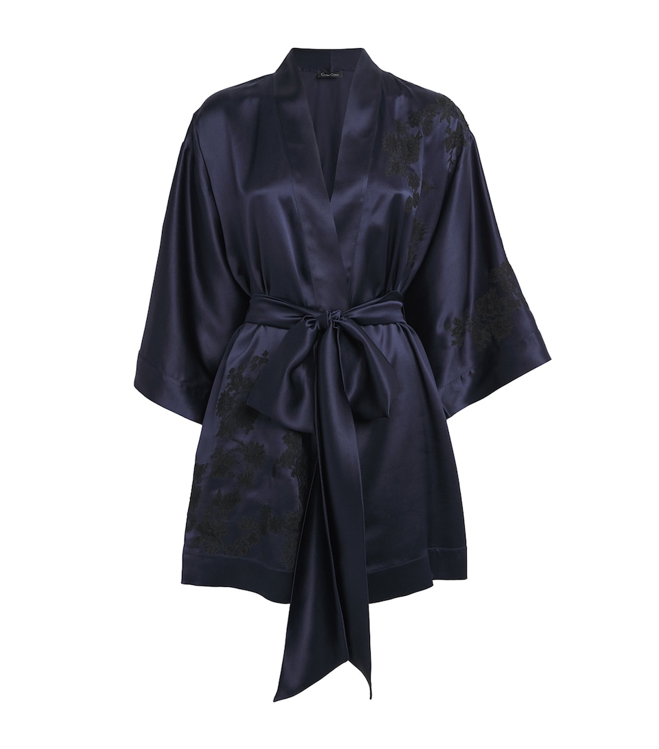 Silk Floral Julia Mini Kimono Robe
