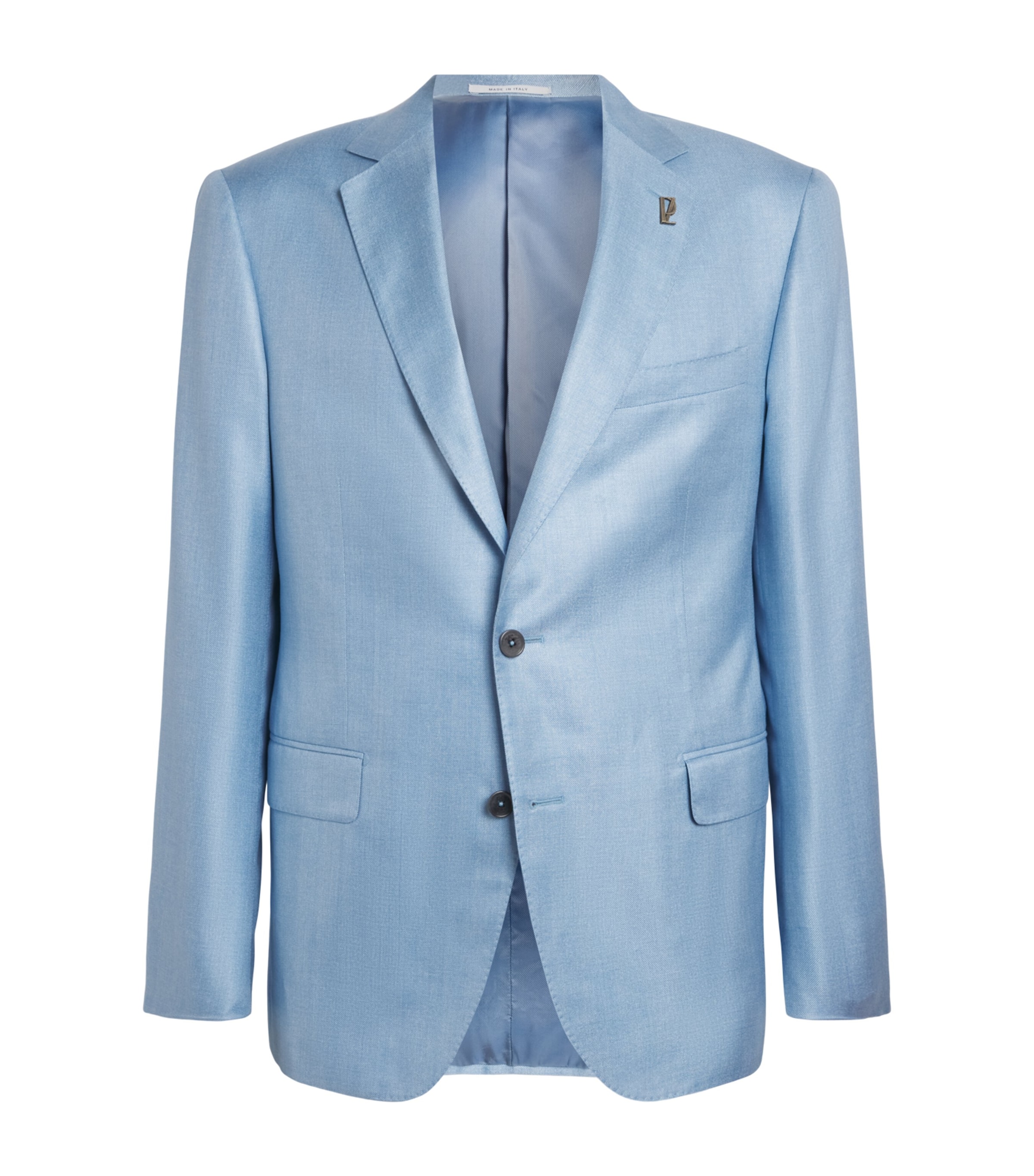 Pal Zileri Mens Silk Vicenza Blazer Light Blue