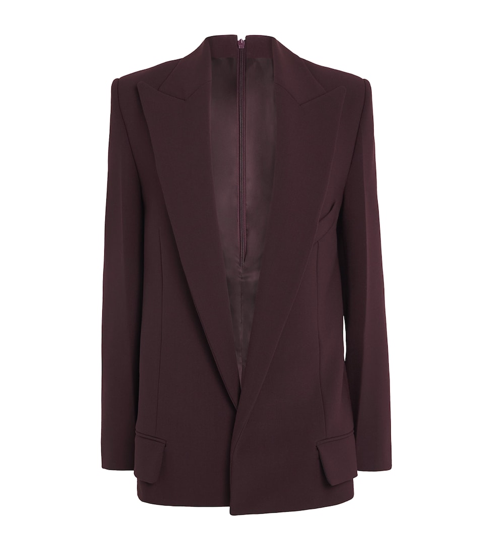 Twill Peak-Lapel Blazer
