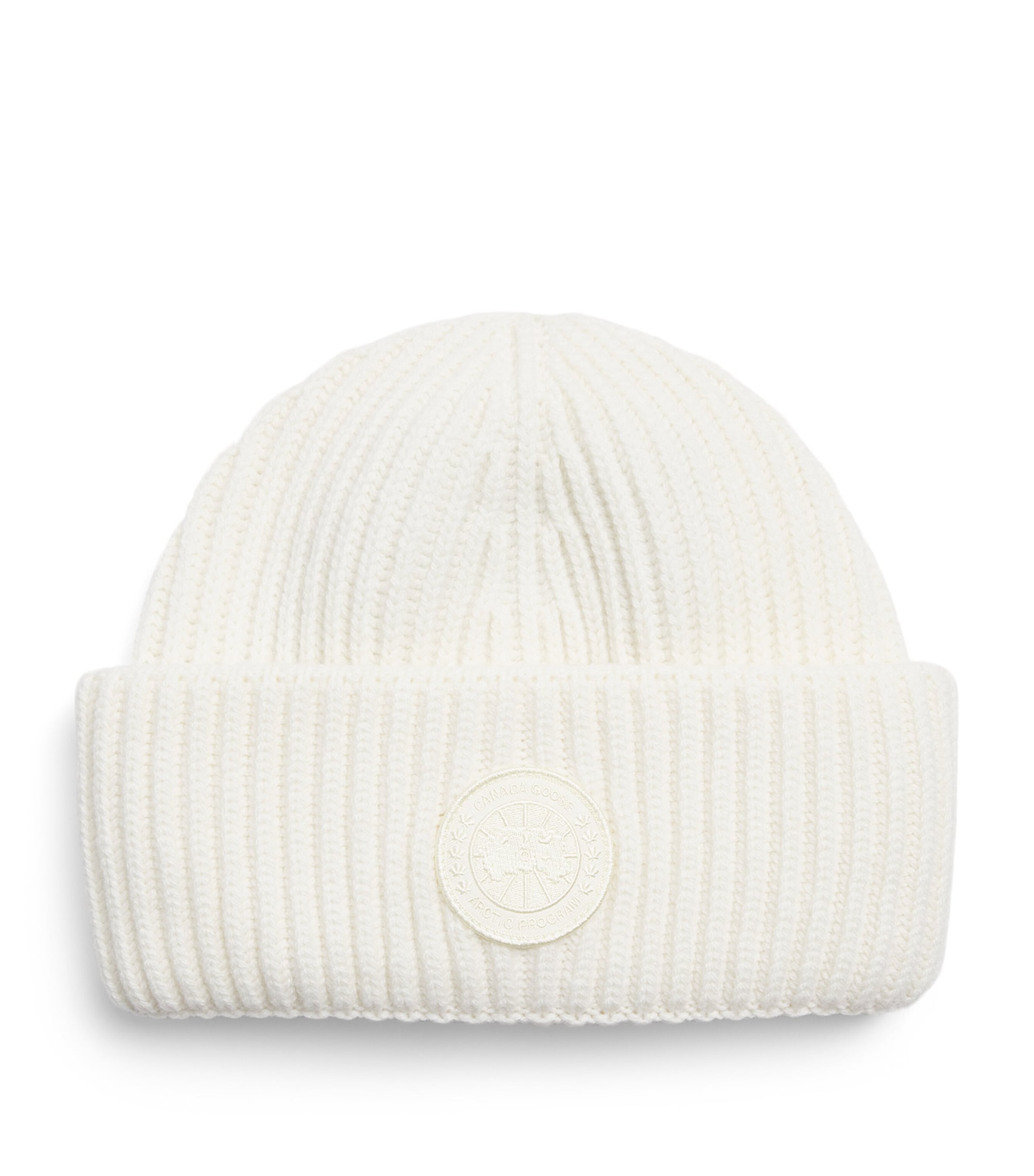Canada Goose Merino Wool-Cashmere Double Fold Toque Beanie Bone