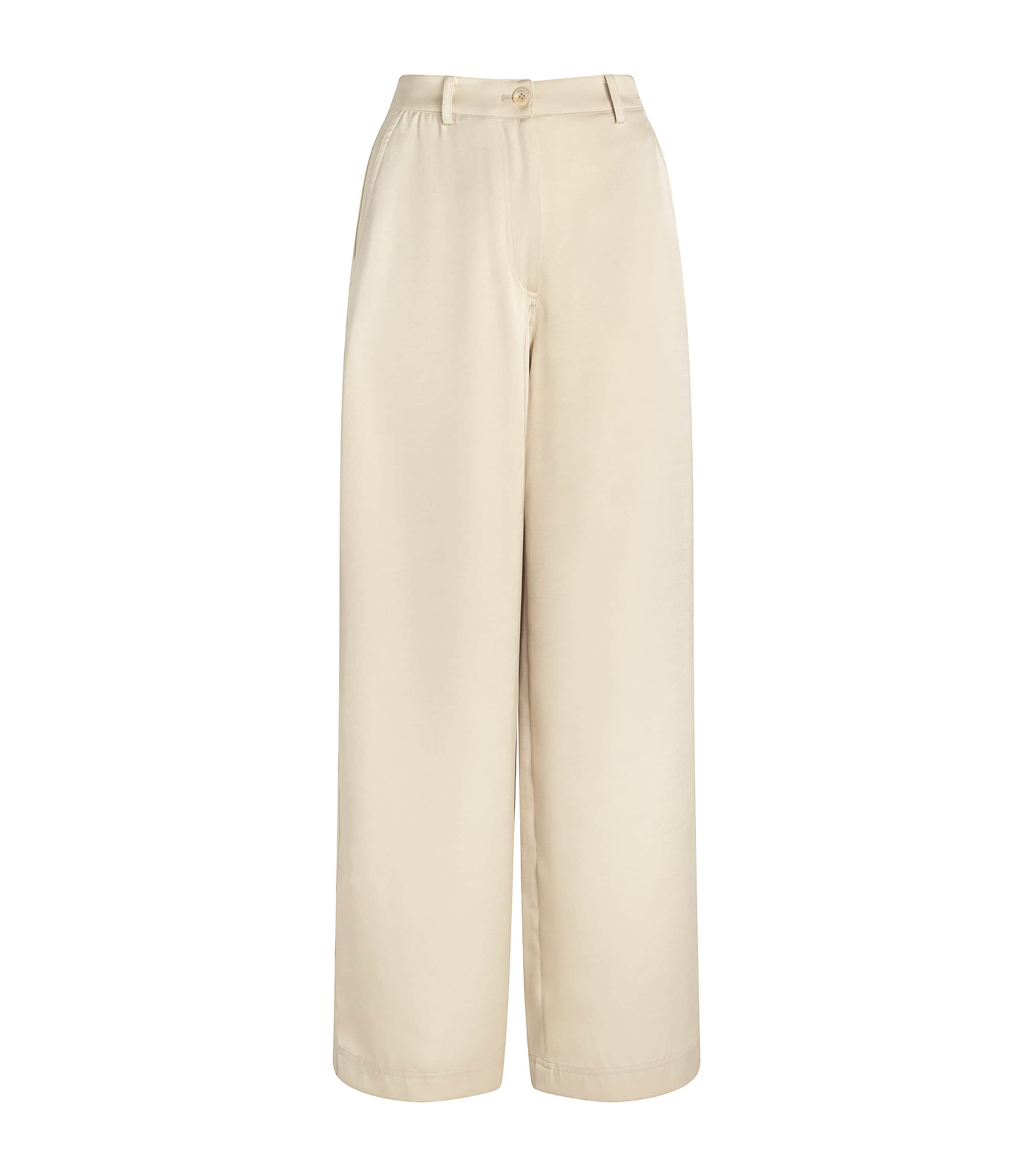 Claudie Pierlot Womens Wide-Leg Trousers Vanilla