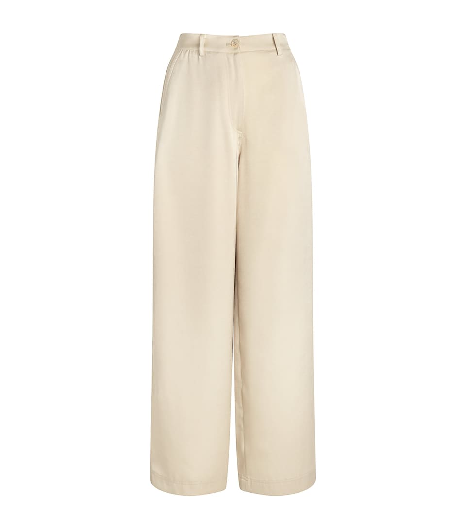 Claudie Pierlot Womens Wide-Leg Trousers Vanilla