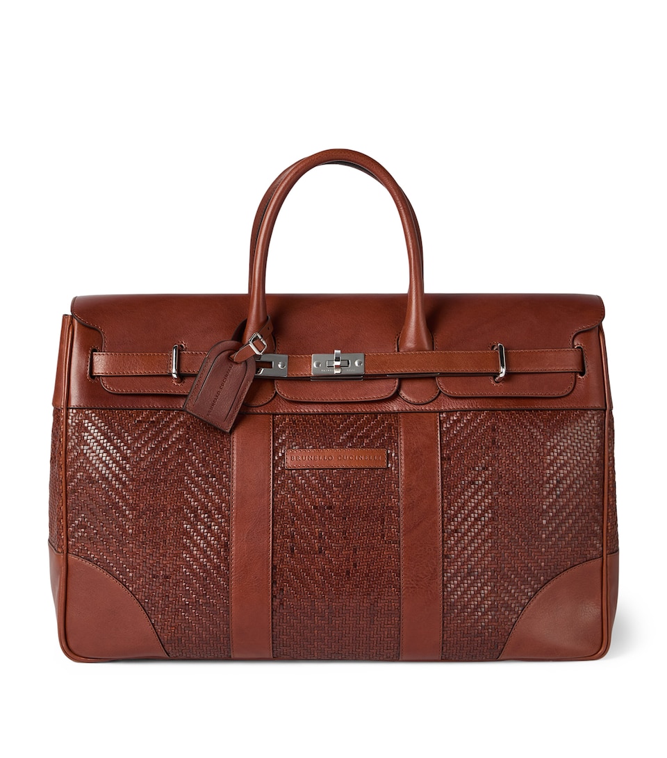 Leather Woven Holdall