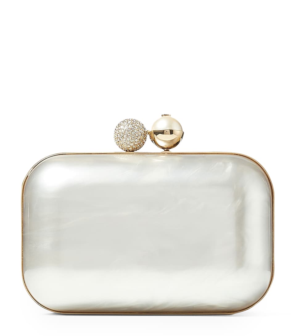 Jimmy Choo Cloud Clutch Bag Ivory