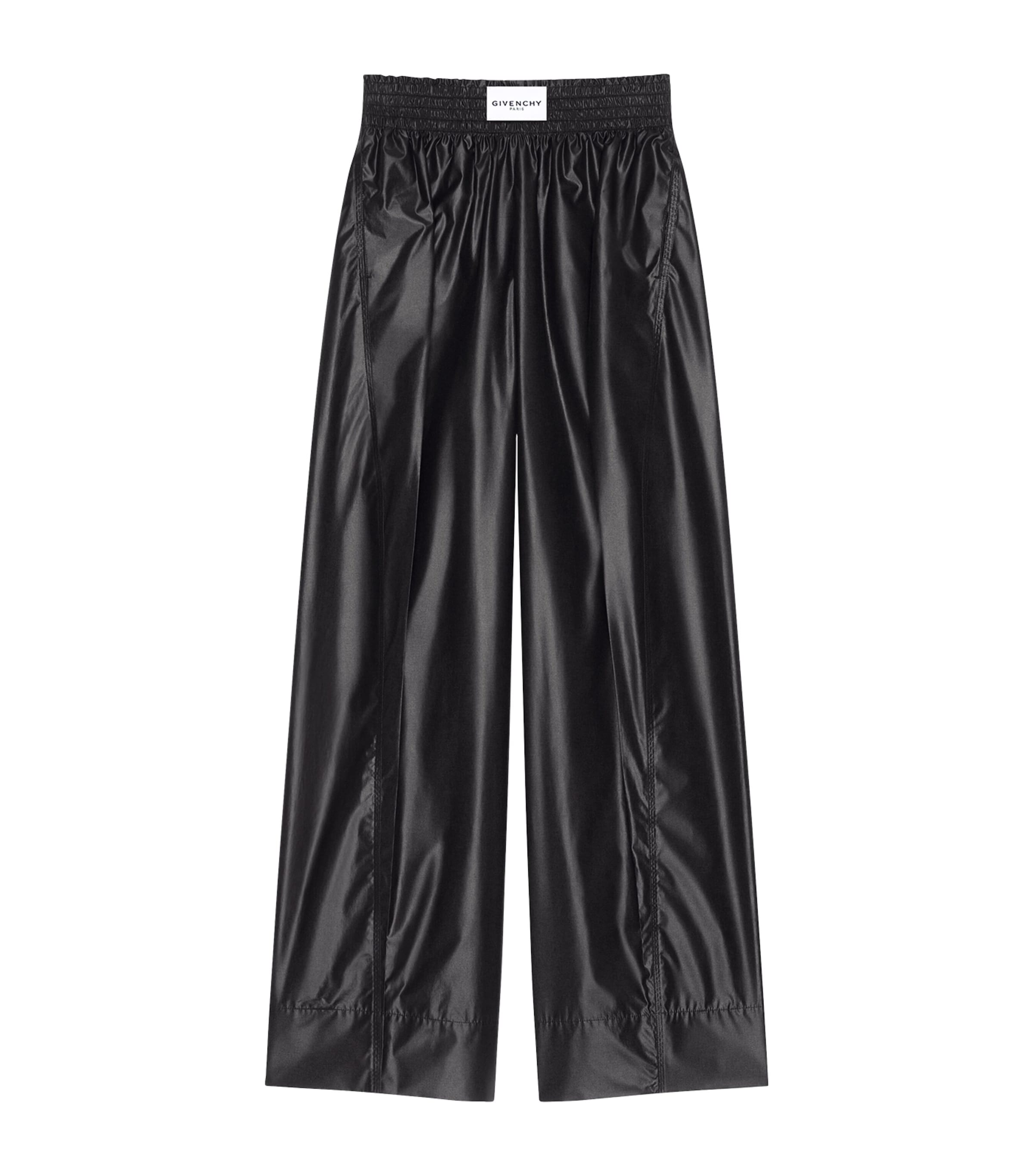 Givenchy Womens Faux Leather Relaxed Trousers