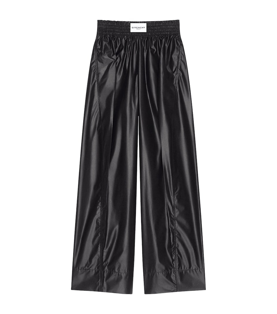 Givenchy Womens Faux Leather Relaxed Trousers