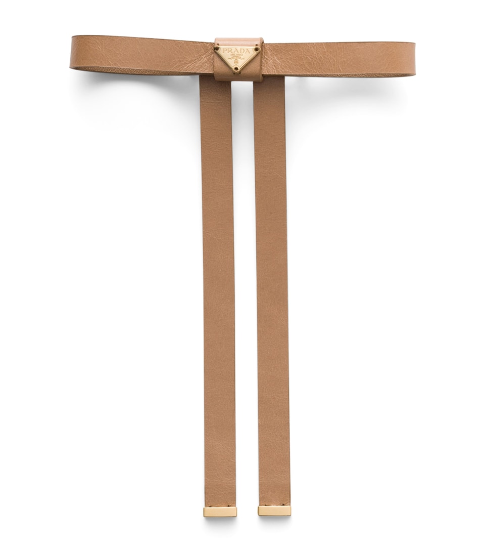 Prada Leather Bow Hair Clip