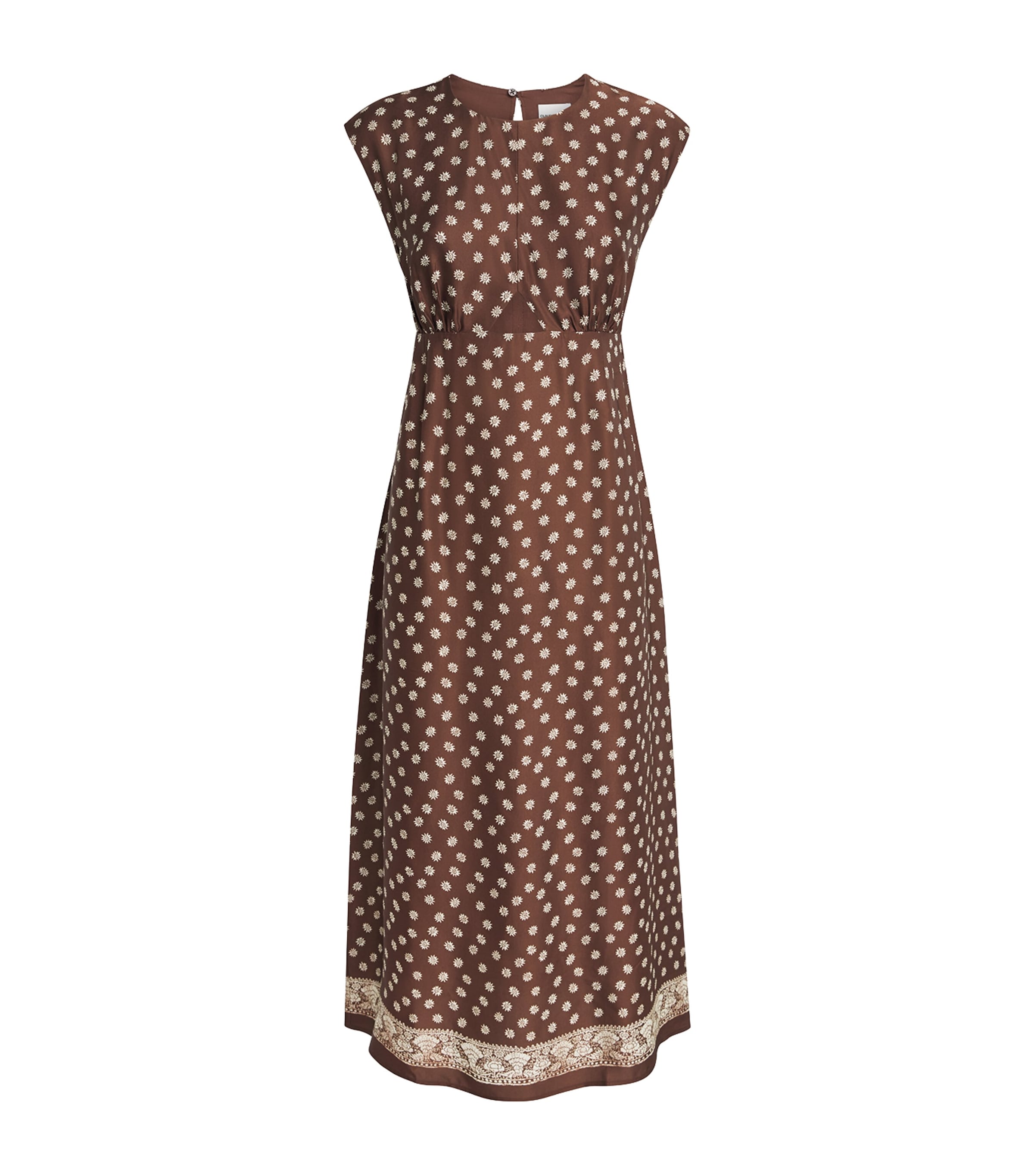 Claudie Pierlot Womens Satin Printed Maxi Dress Dark Print