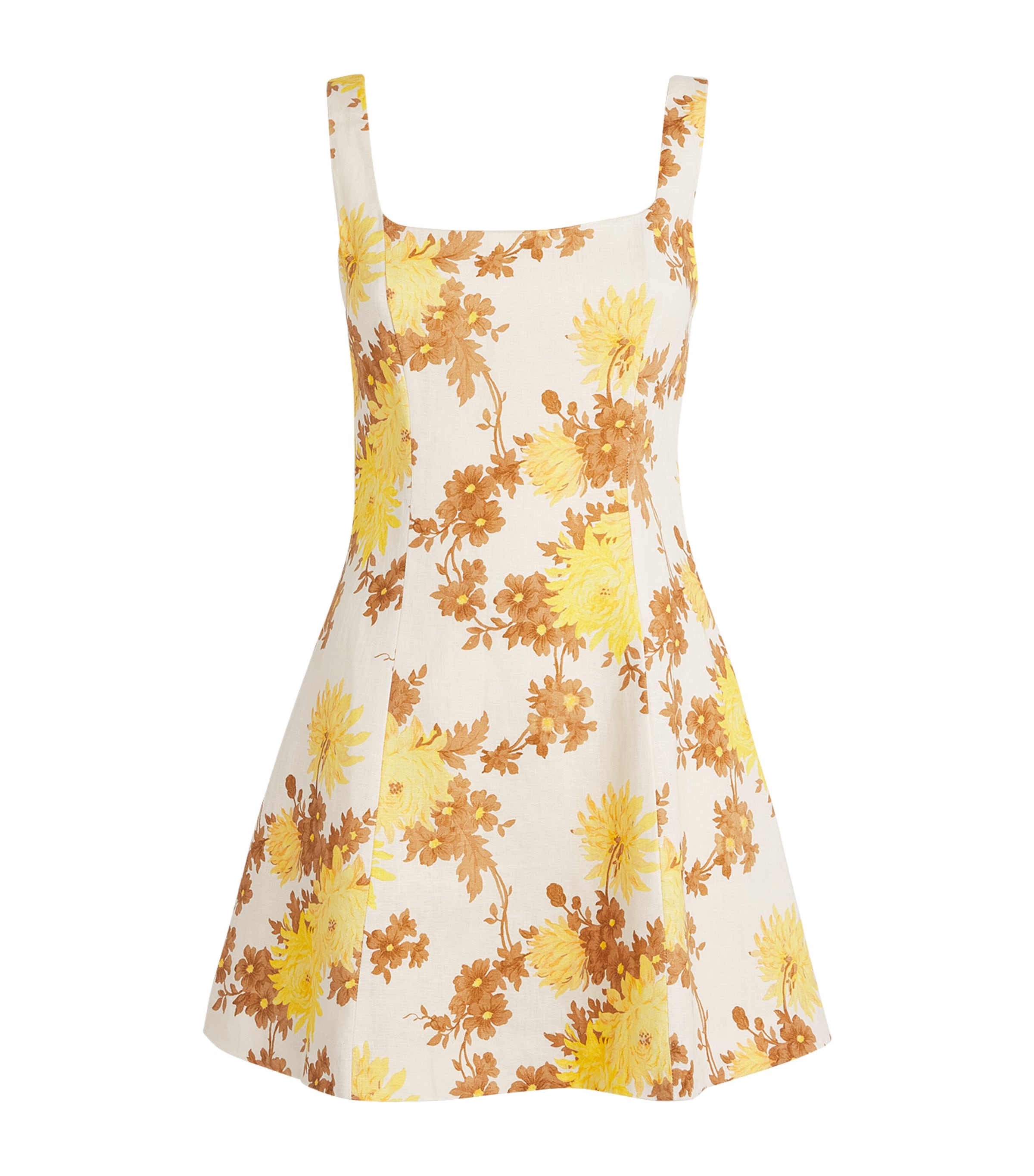 Faithfull the Brand Womens Linen Felice Mini Dress Midsummer Floral