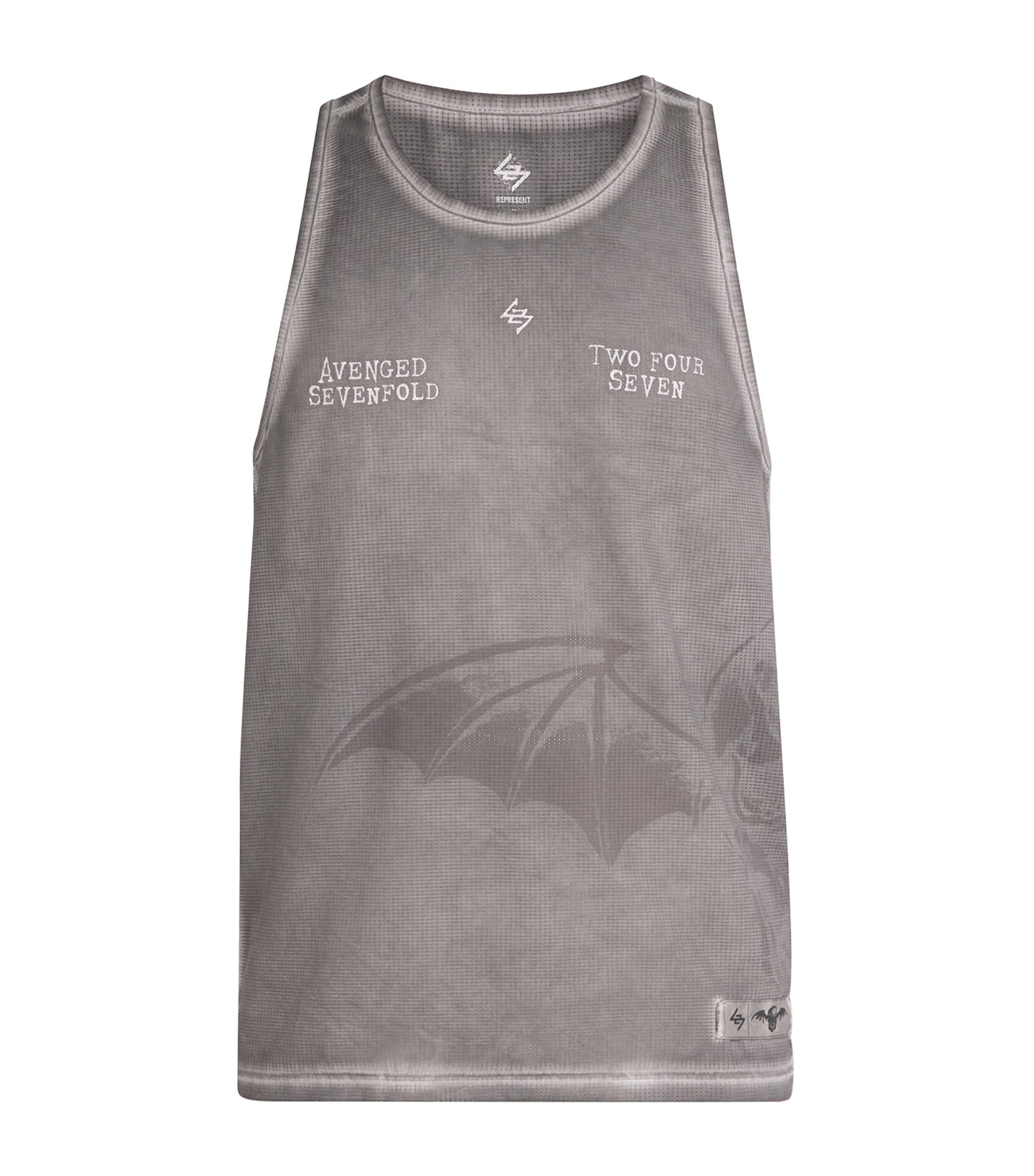 Represent 247 Mens x Avenged Sevenfold Graphic Tank Top Vintage Grey
