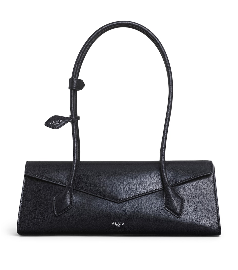 Alaïa Medium Leather Le Teckel Shoulder Bag Black