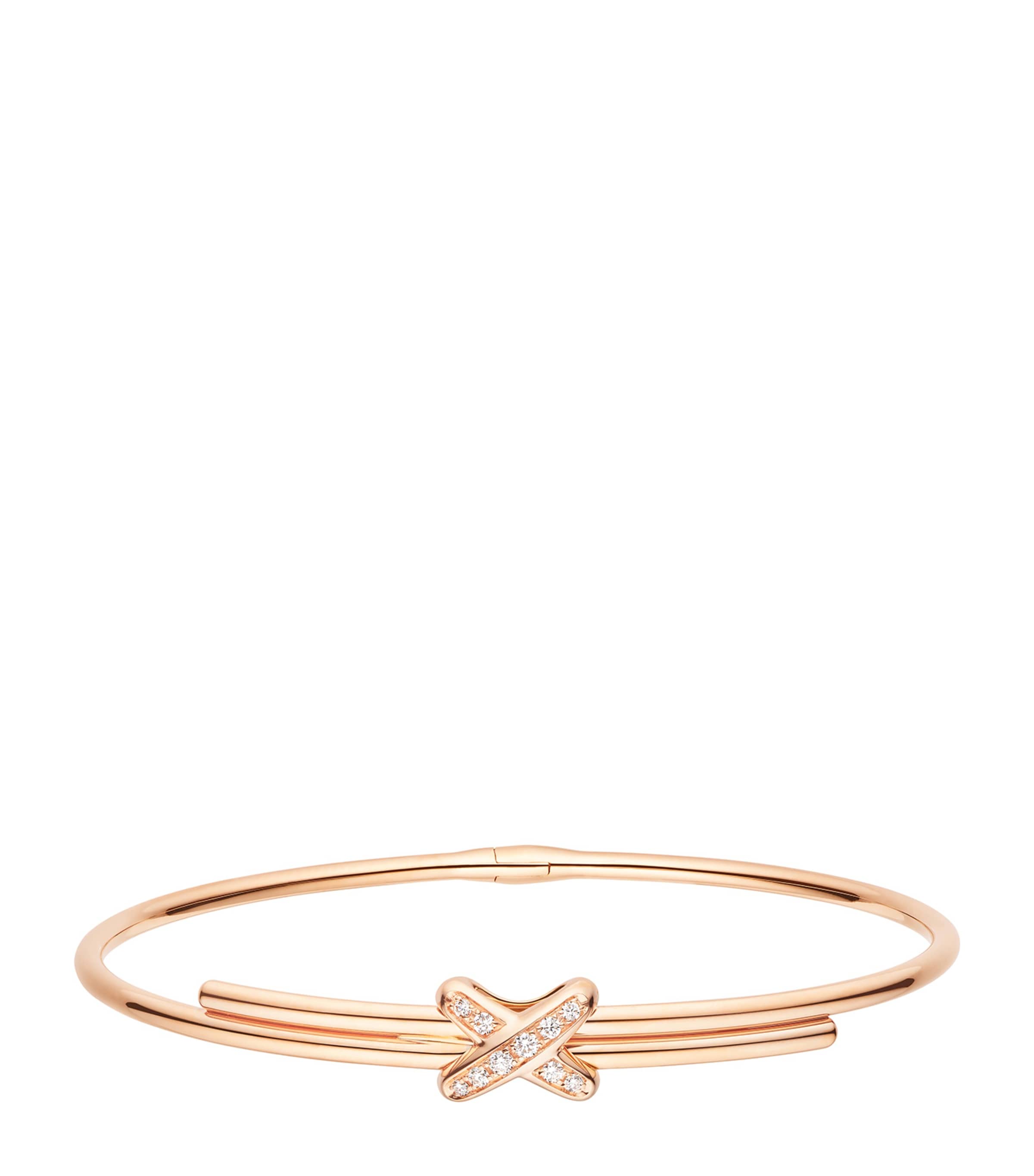 Rose Gold and Diamond Jeux de Liens Bangle