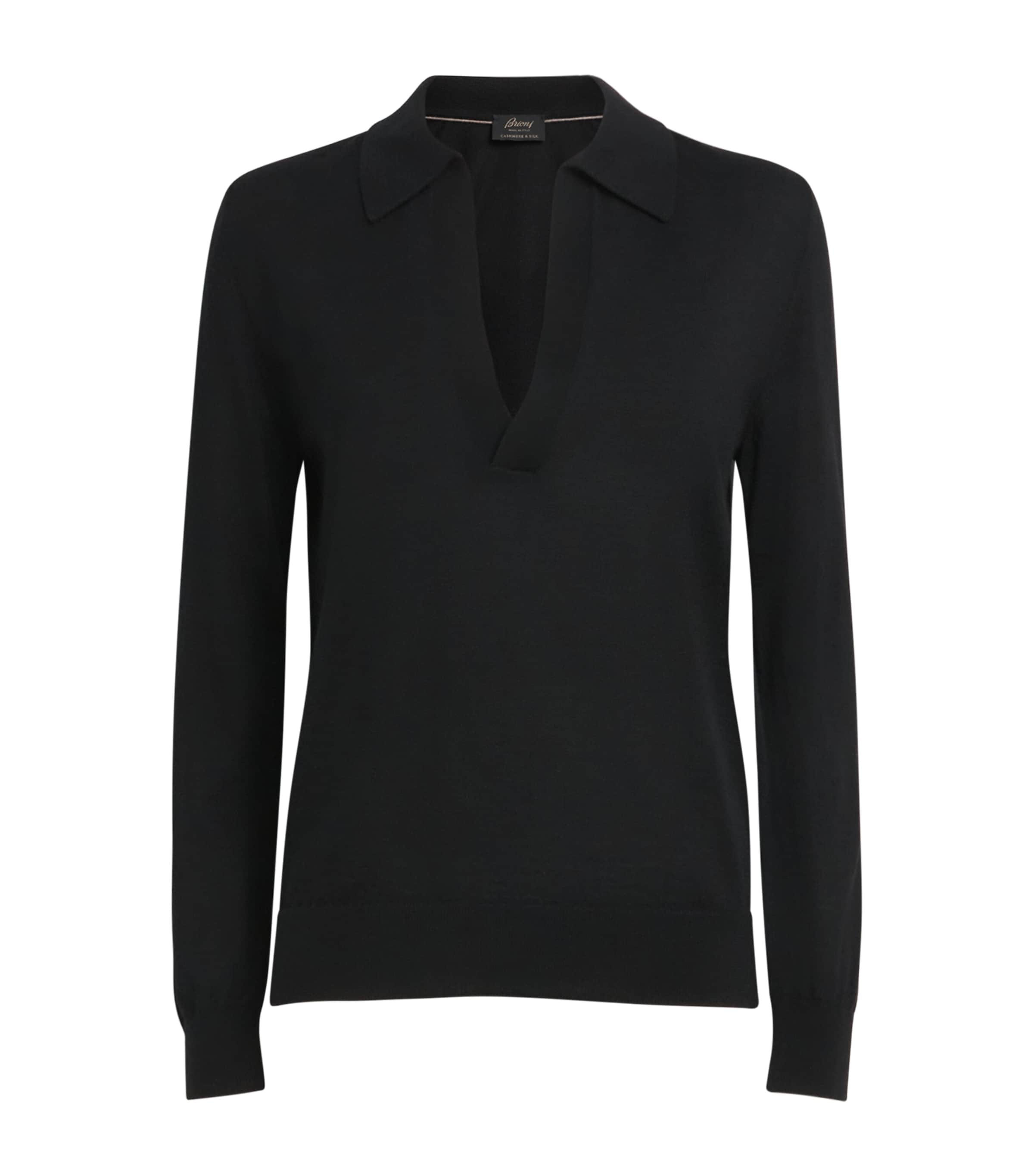 Brioni Womens Cashmere-Silk V-Neck Sweater