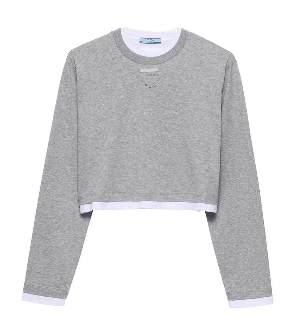 Cotton Jersey Layered-Effect T-Shirt
