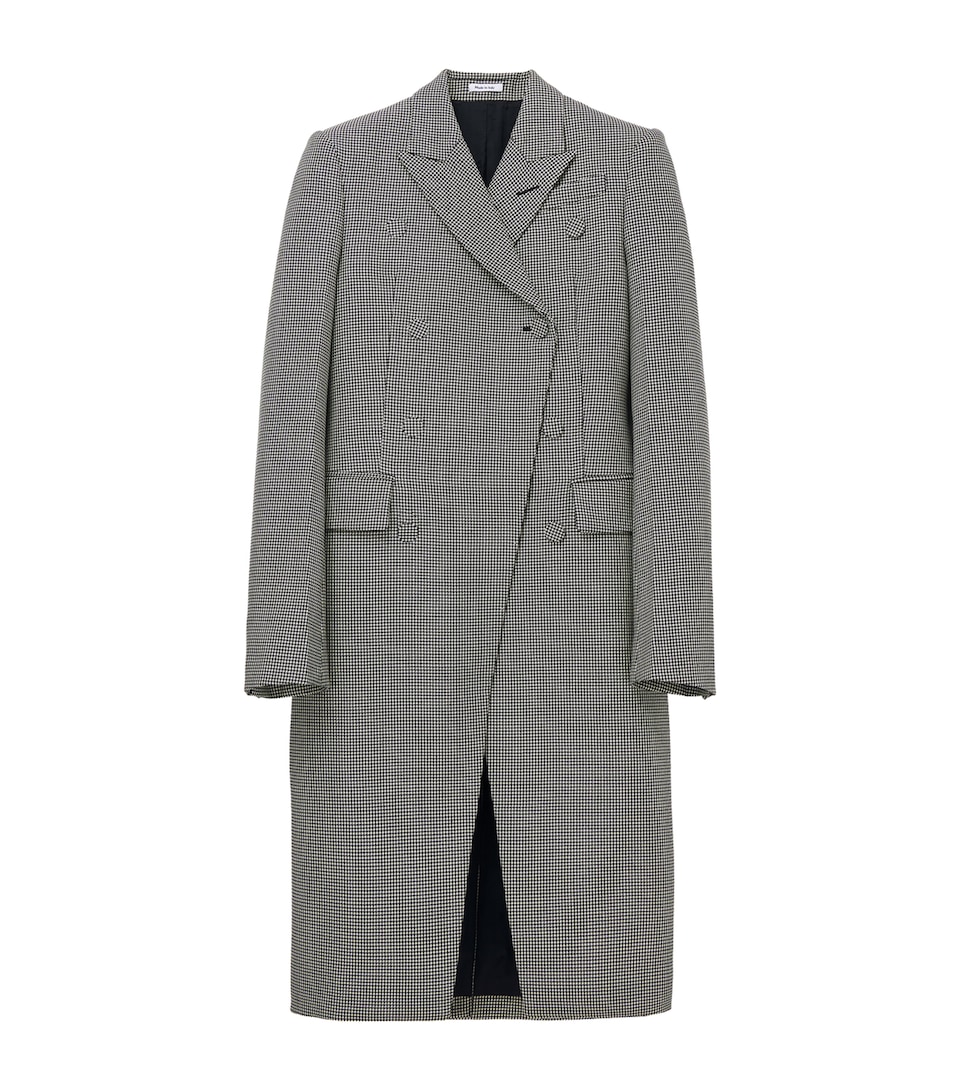 Wool Houndstooth Coat