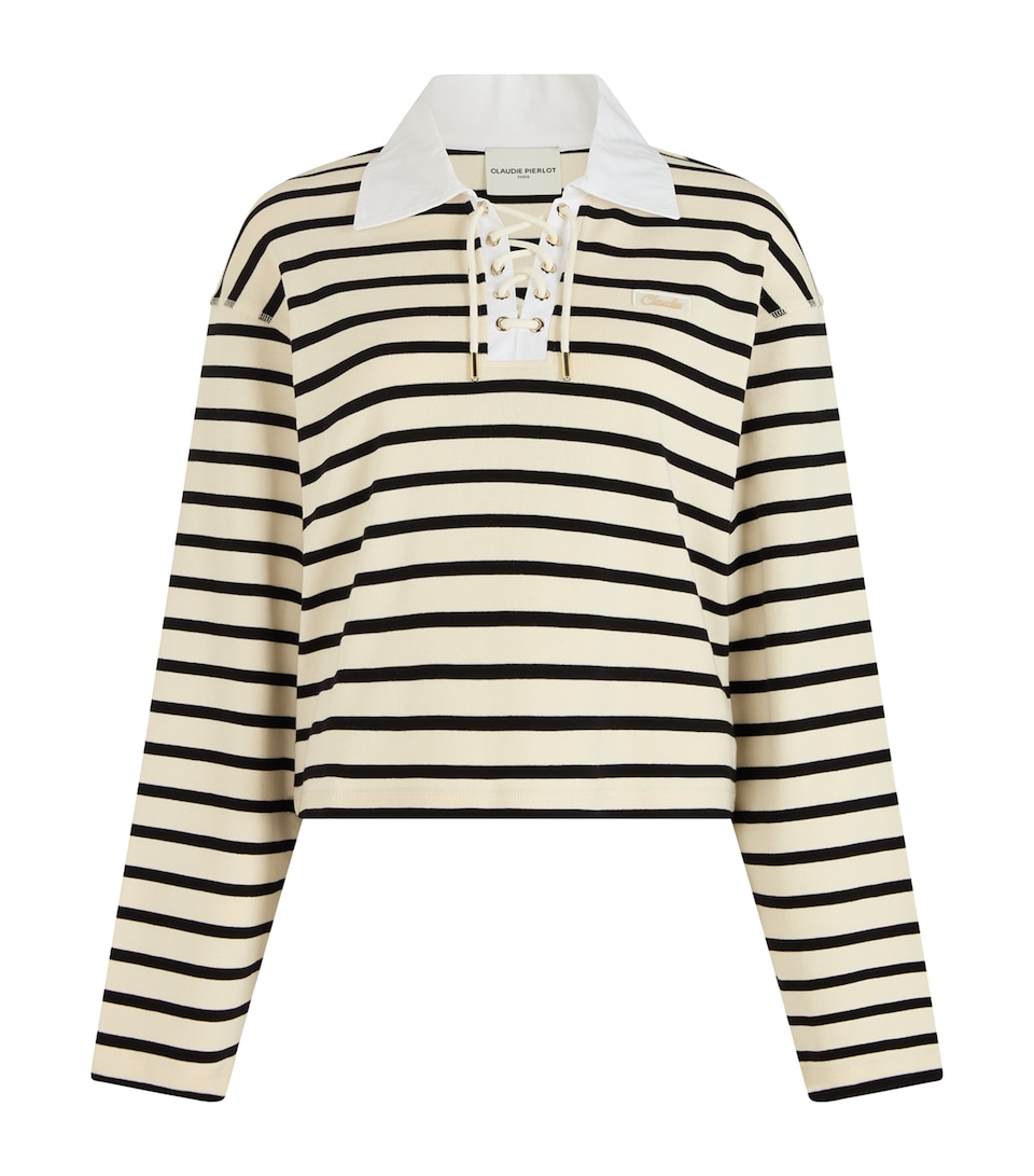Claudie Pierlot Womens Breton Stripe T-Shirt Dual Color